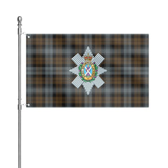 Black Watch Weathered Tartan Crest House Flag
