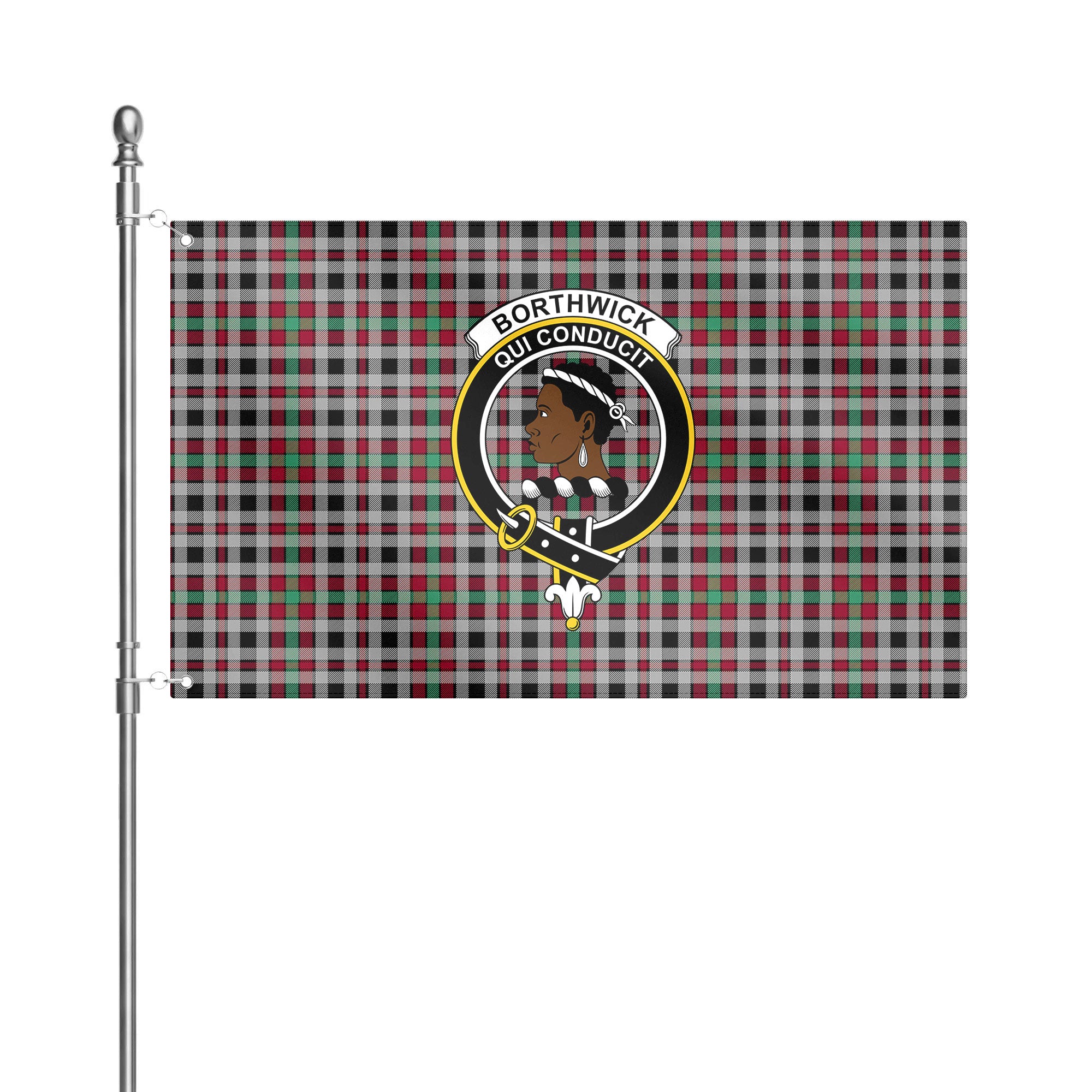 Borthwick Ancient Tartan Crest House Flag