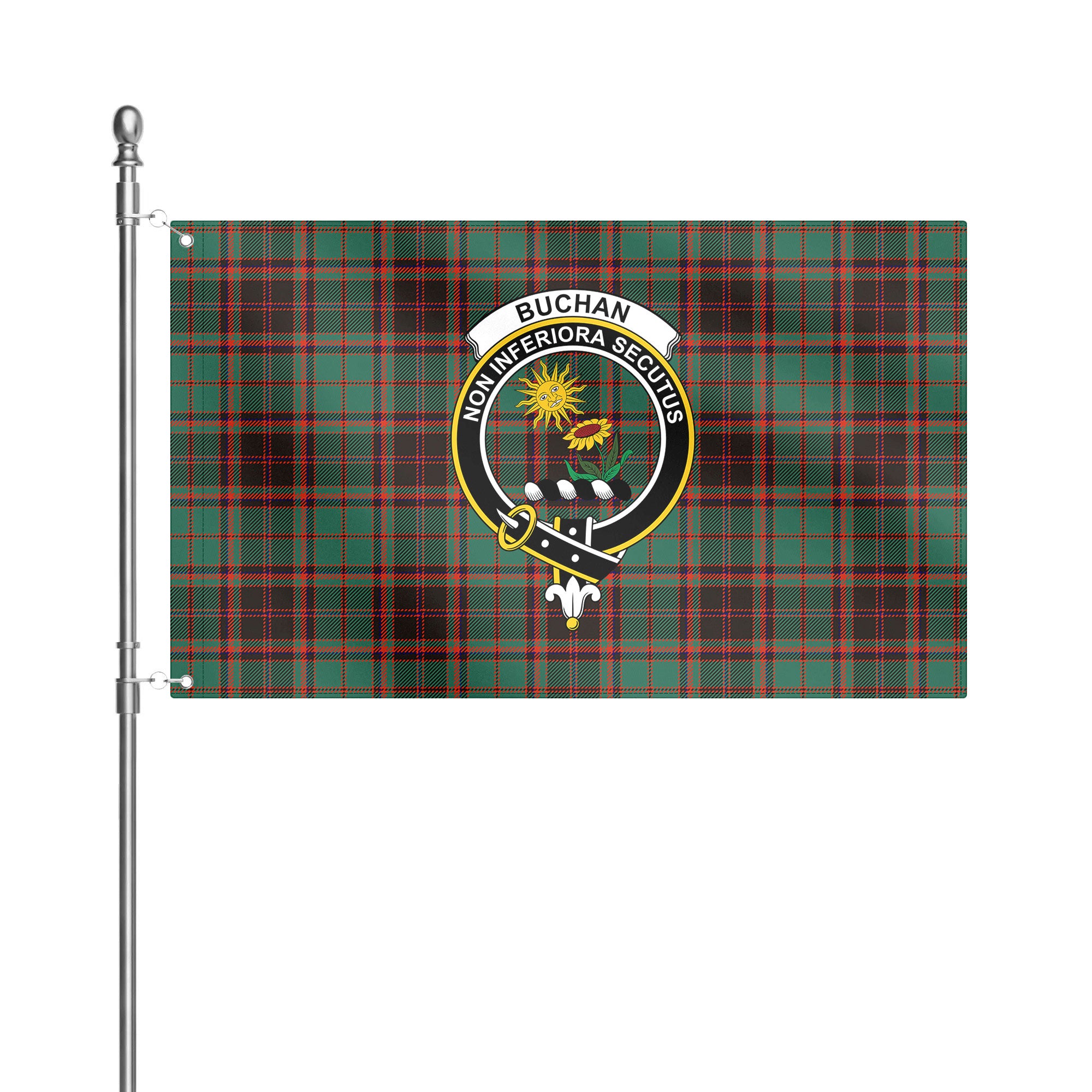 Buchan Ancient Tartan Crest House Flag