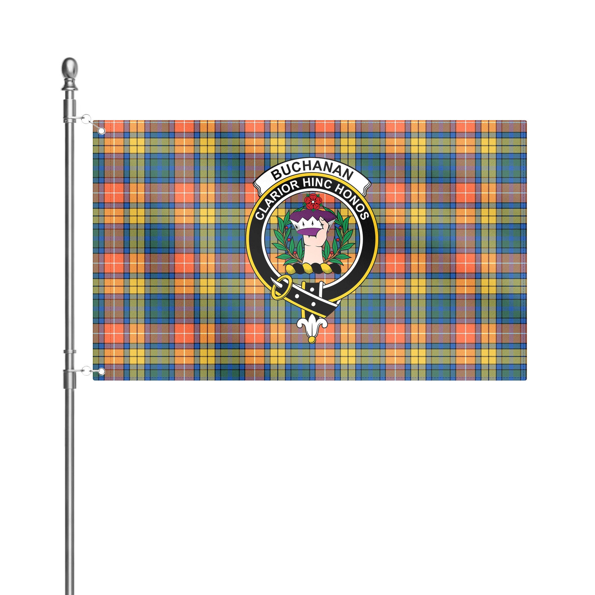 Buchanan Ancient Tartan Crest House Flag