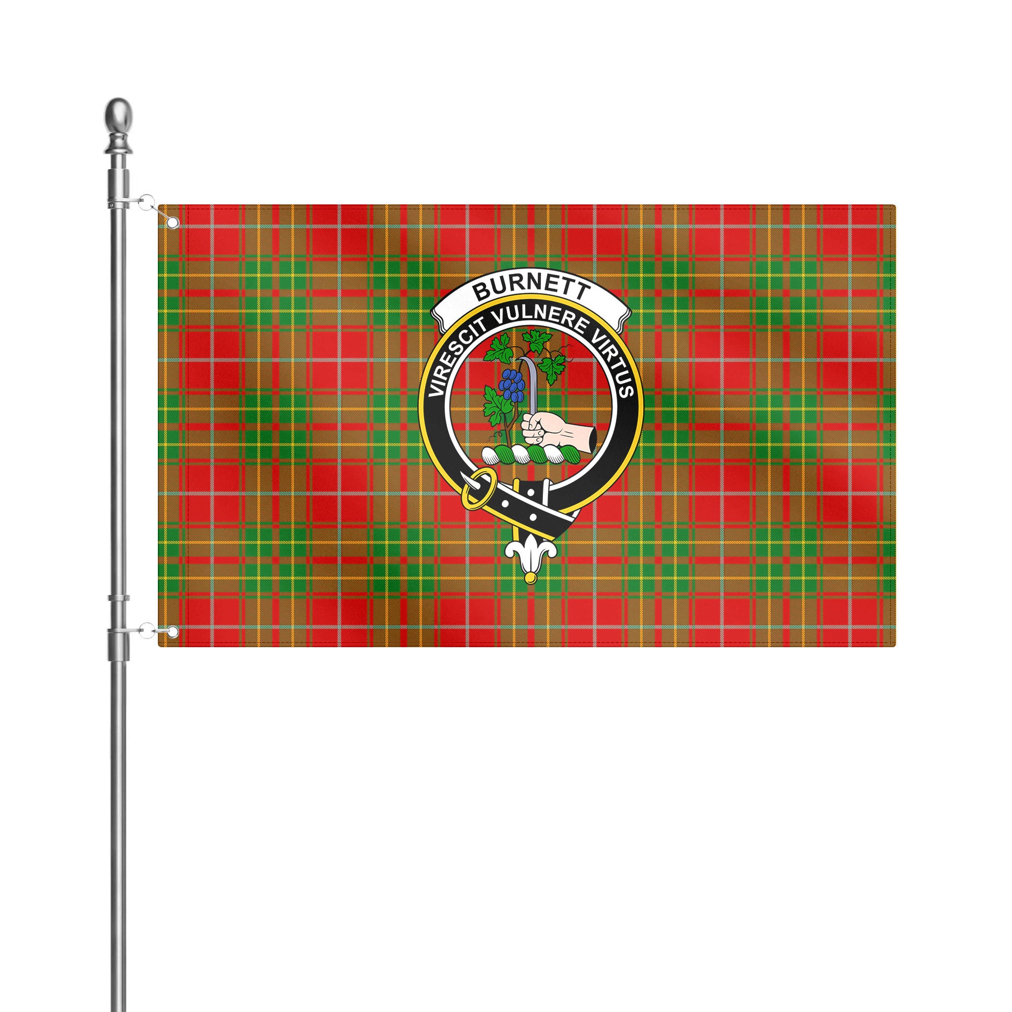 Burnett Ancient Tartan Crest House Flag