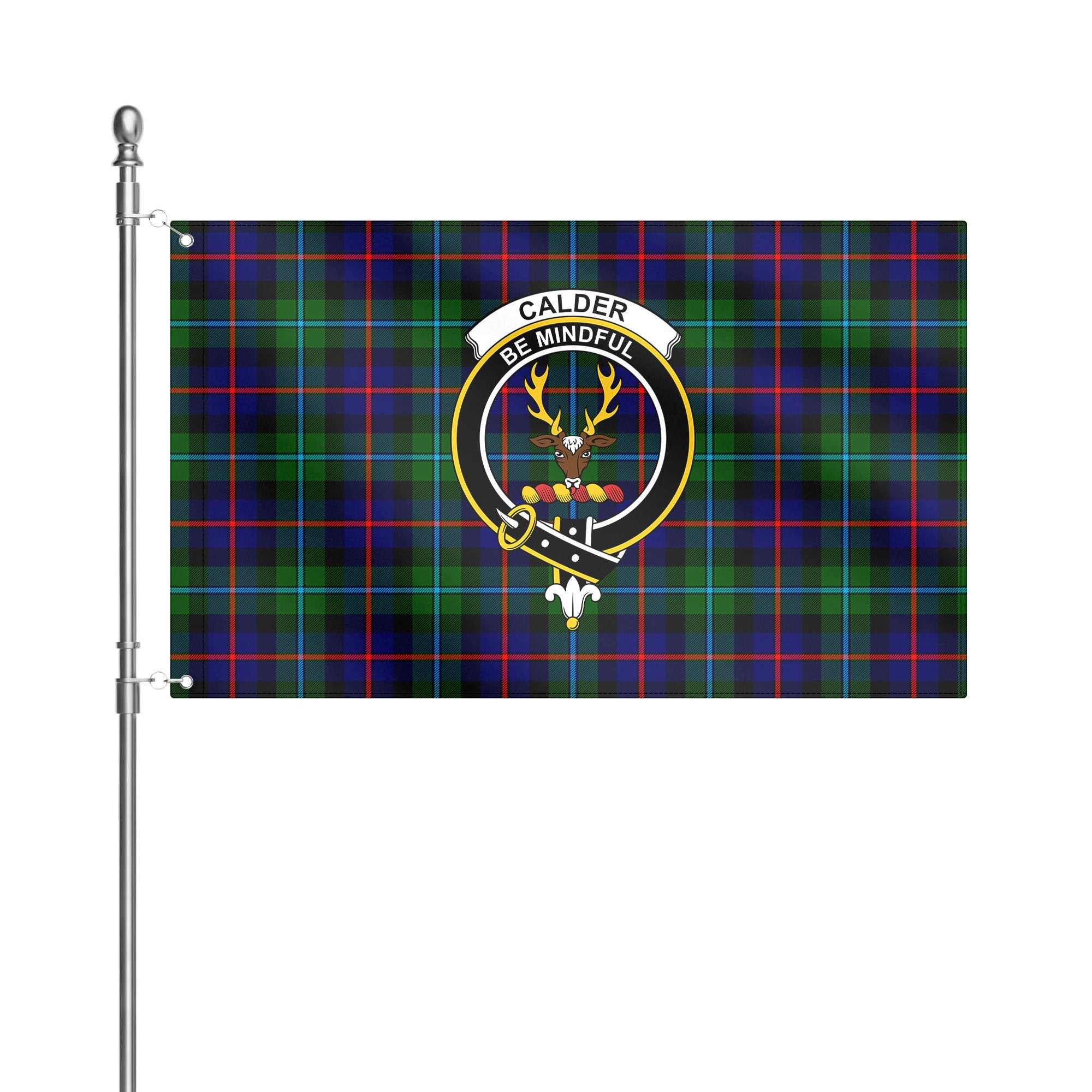 Calder Tartan Crest House Flag