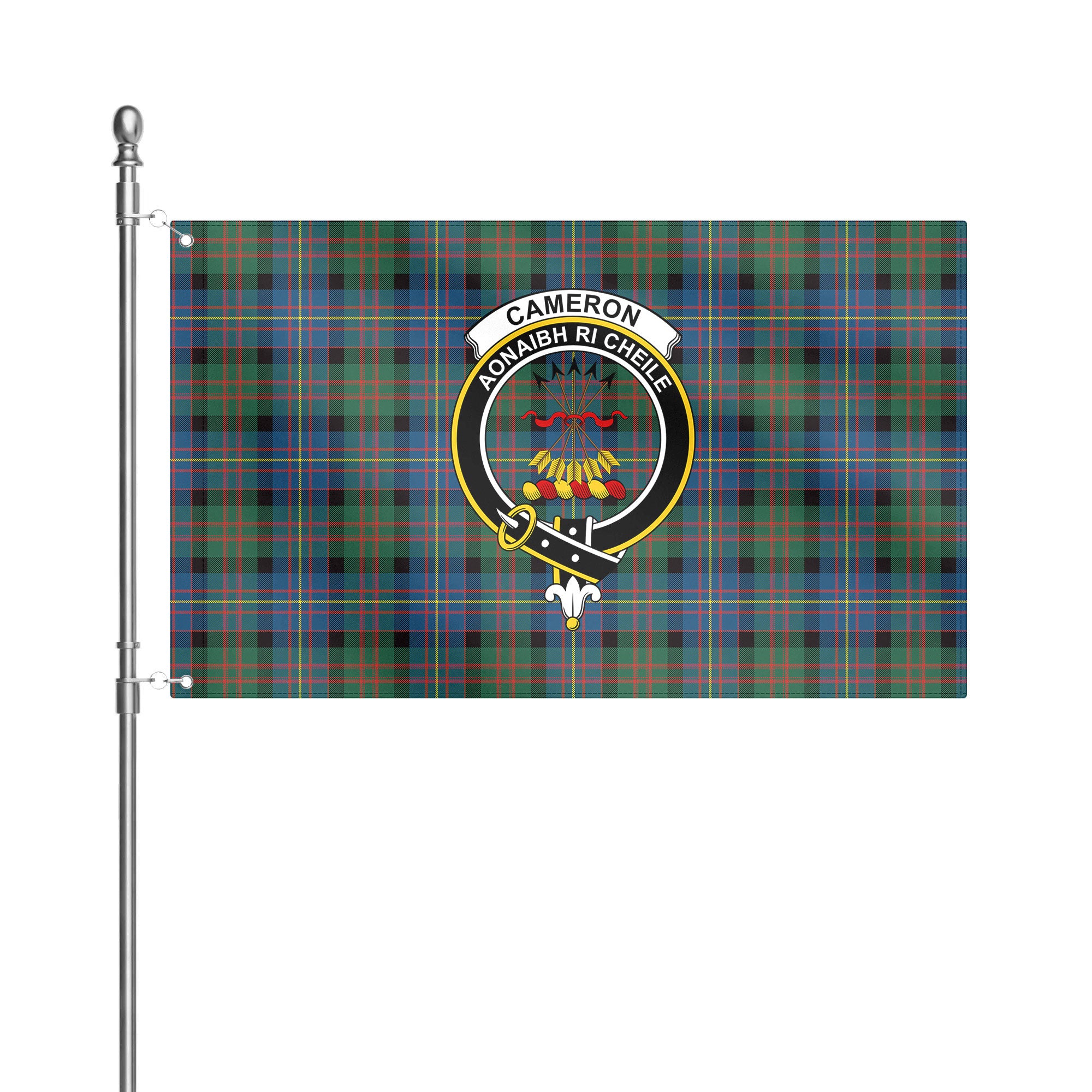 Cameron of Erracht Ancient Tartan Crest House Flag