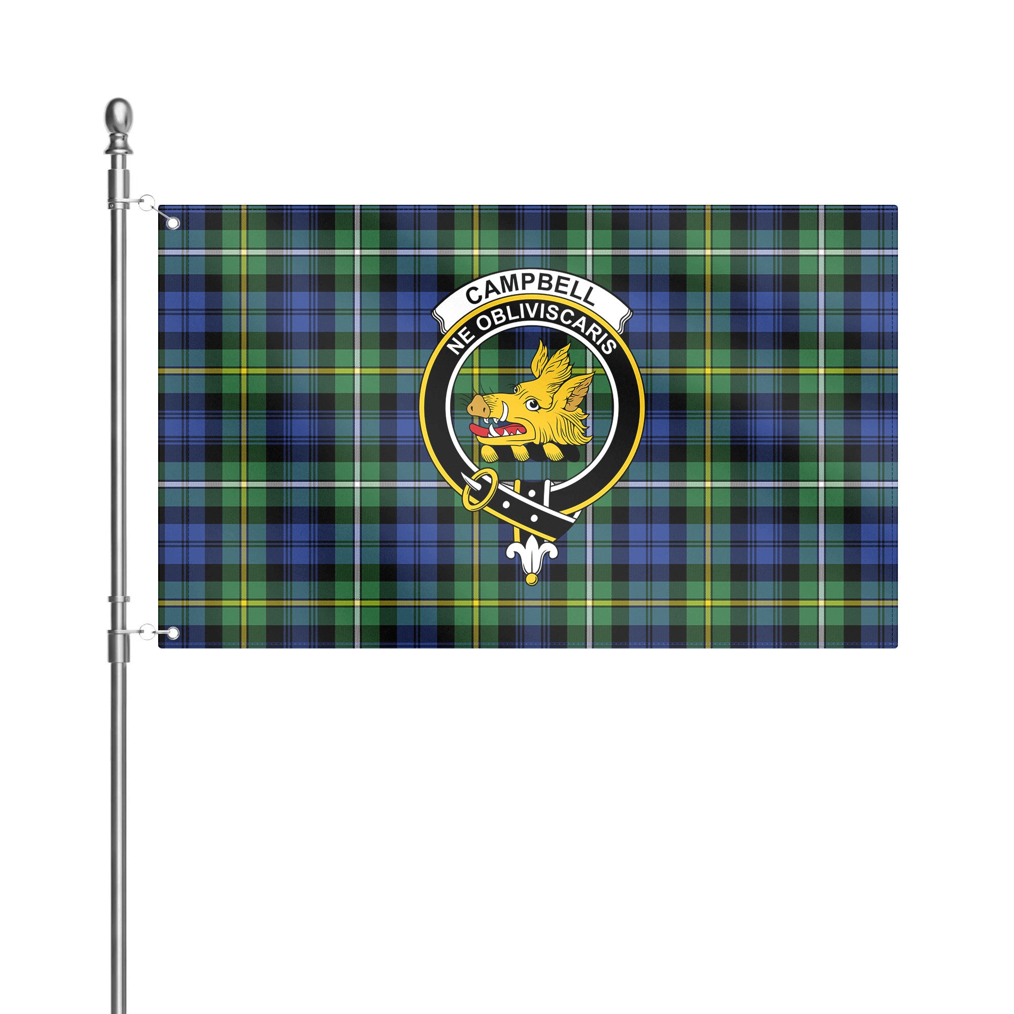 Campbell Argyll Ancient Tartan Crest House Flag
