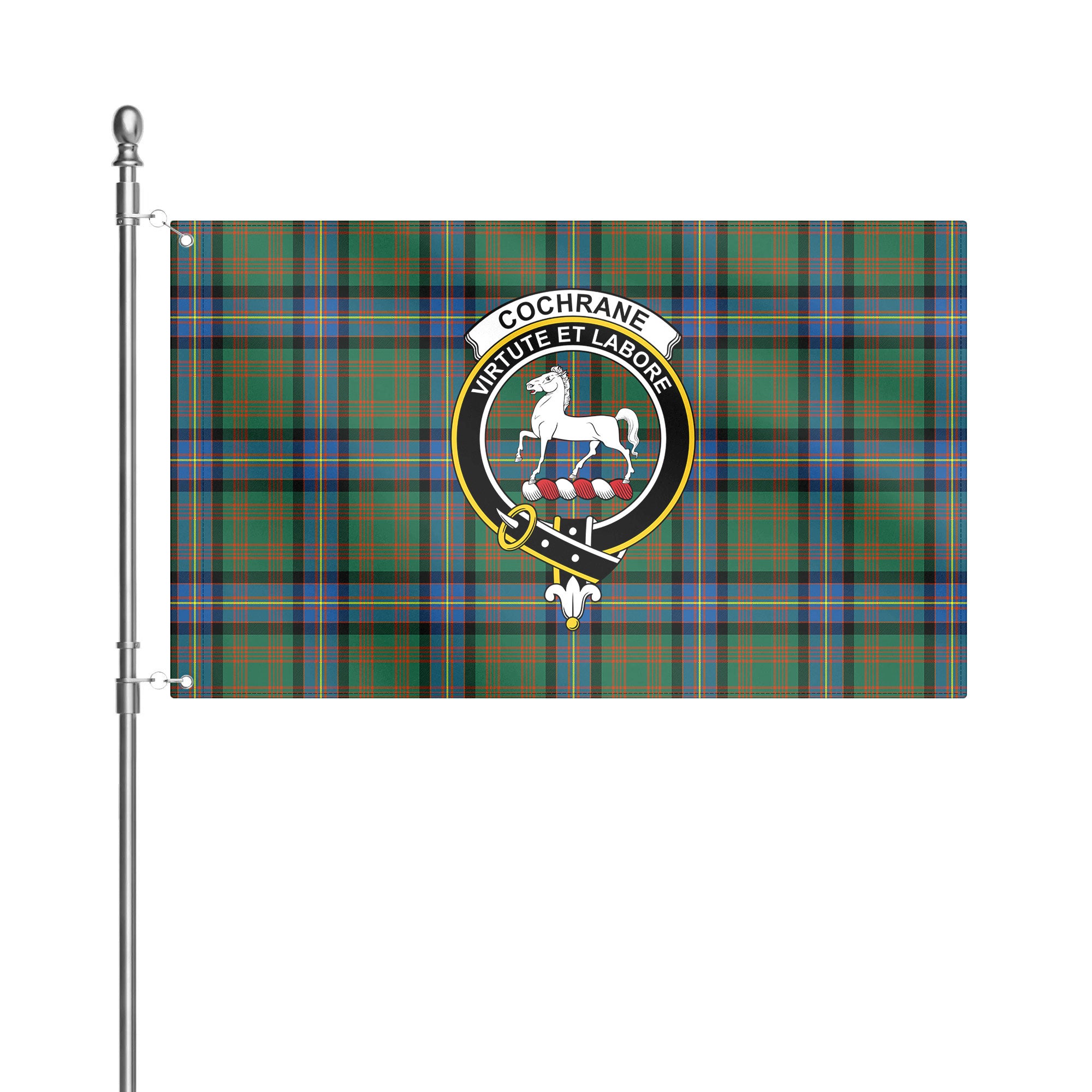 Cochrane Ancient Tartan Crest House Flag