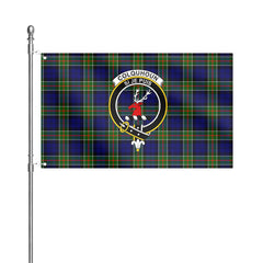 Colquhoun Modern Tartan Crest House Flag
