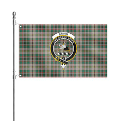 Craig Ancient Tartan Crest House Flag
