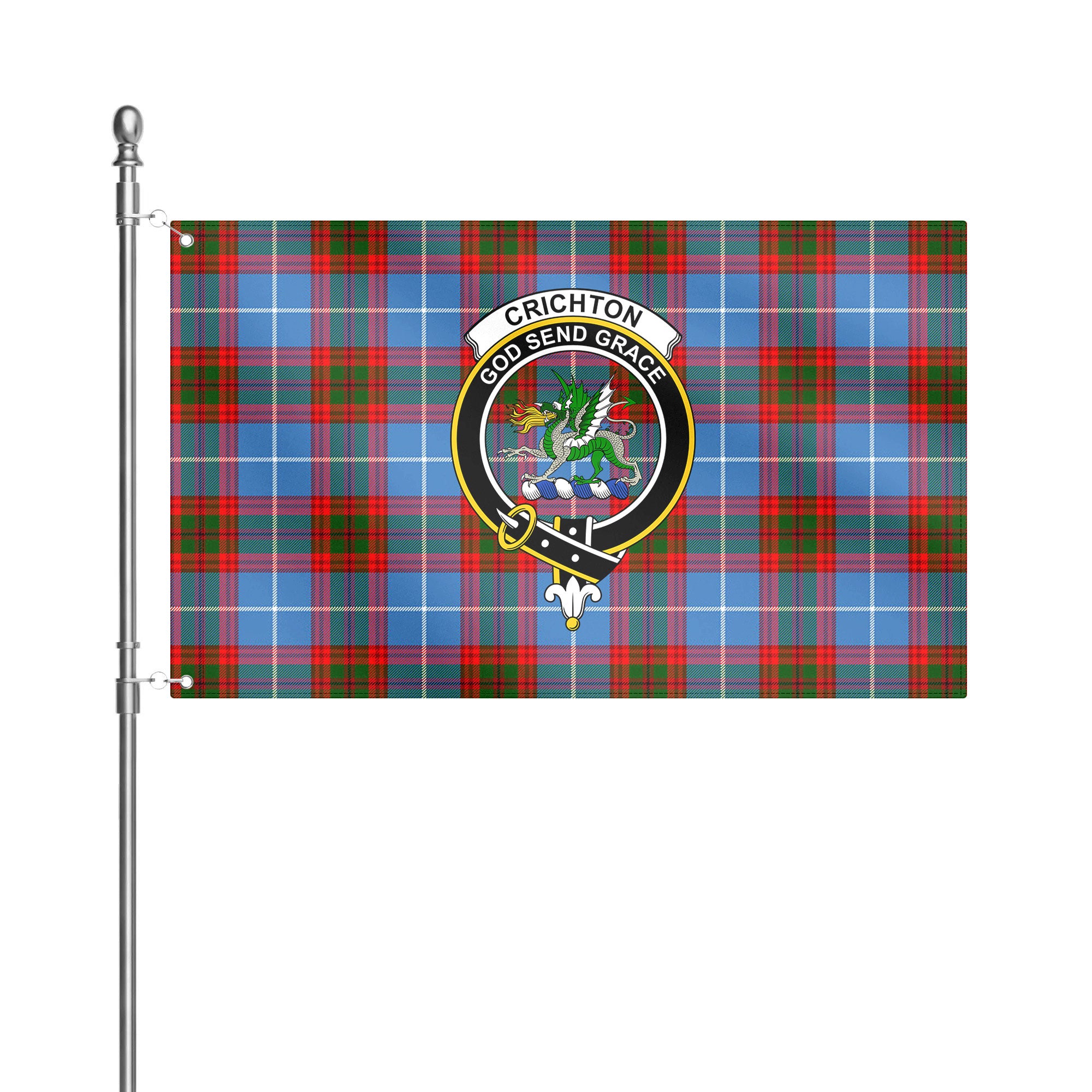 Crichton Tartan Crest House Flag