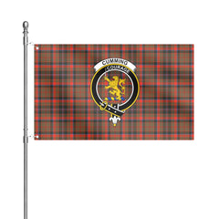 Cumming Hunting Weathered Tartan Crest House Flag