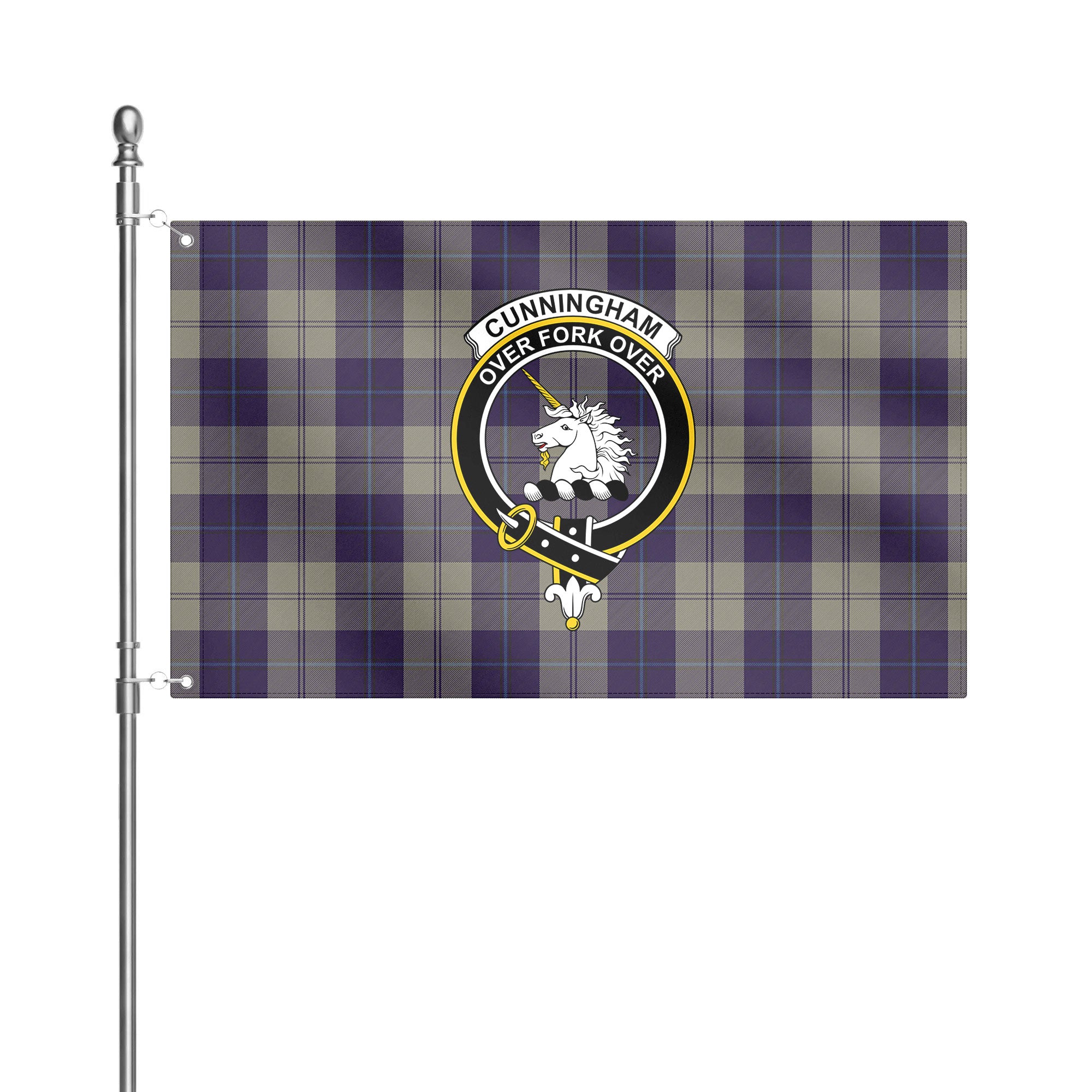Cunningham Dress Blue Dancers Tartan Crest House Flag
