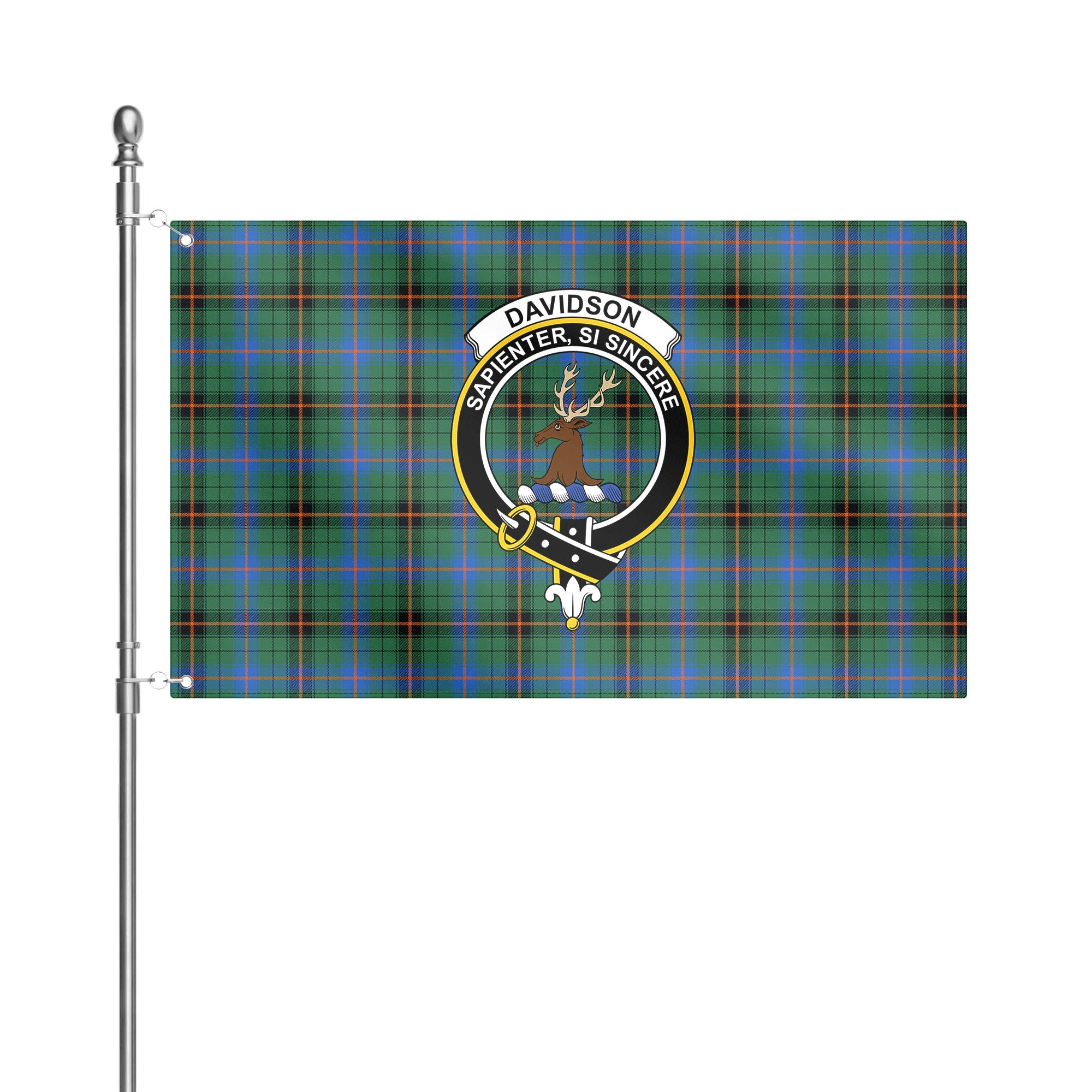 Davidson Ancient Tartan Crest House Flag