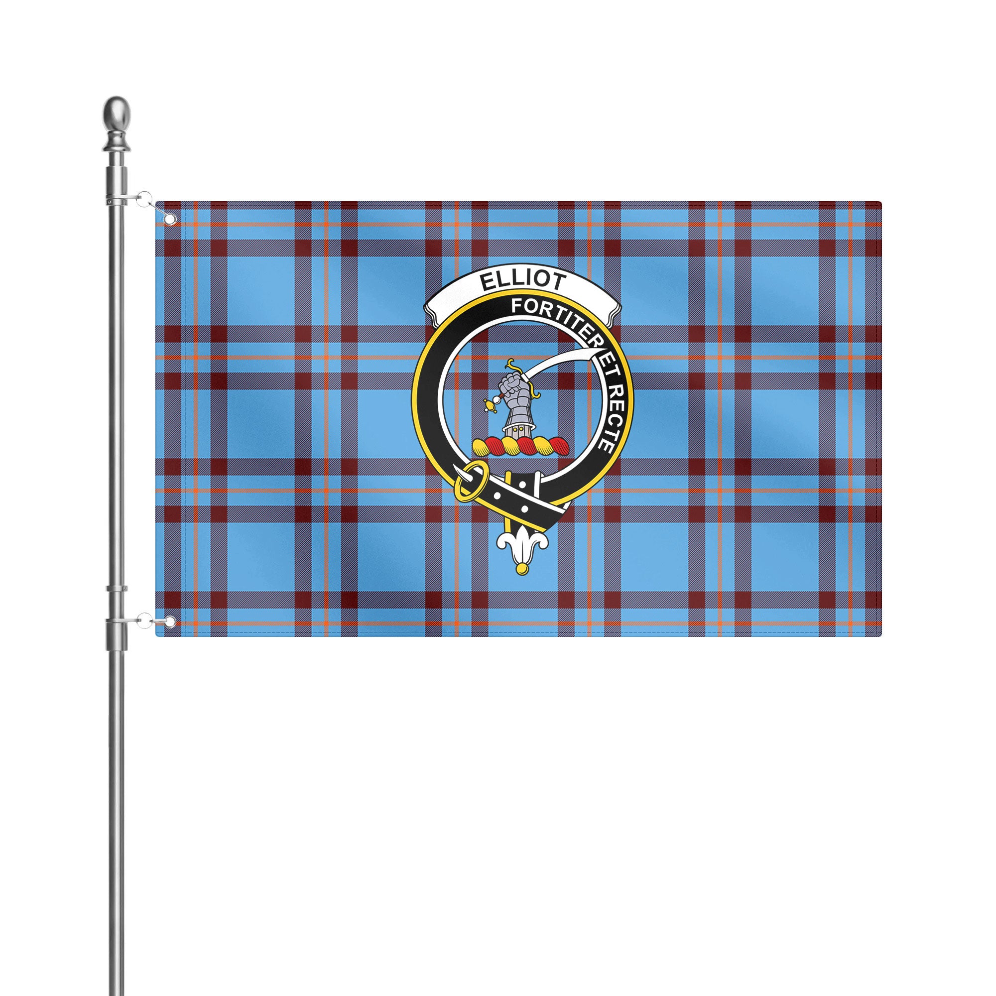 Elliot Ancient Tartan Crest House Flag