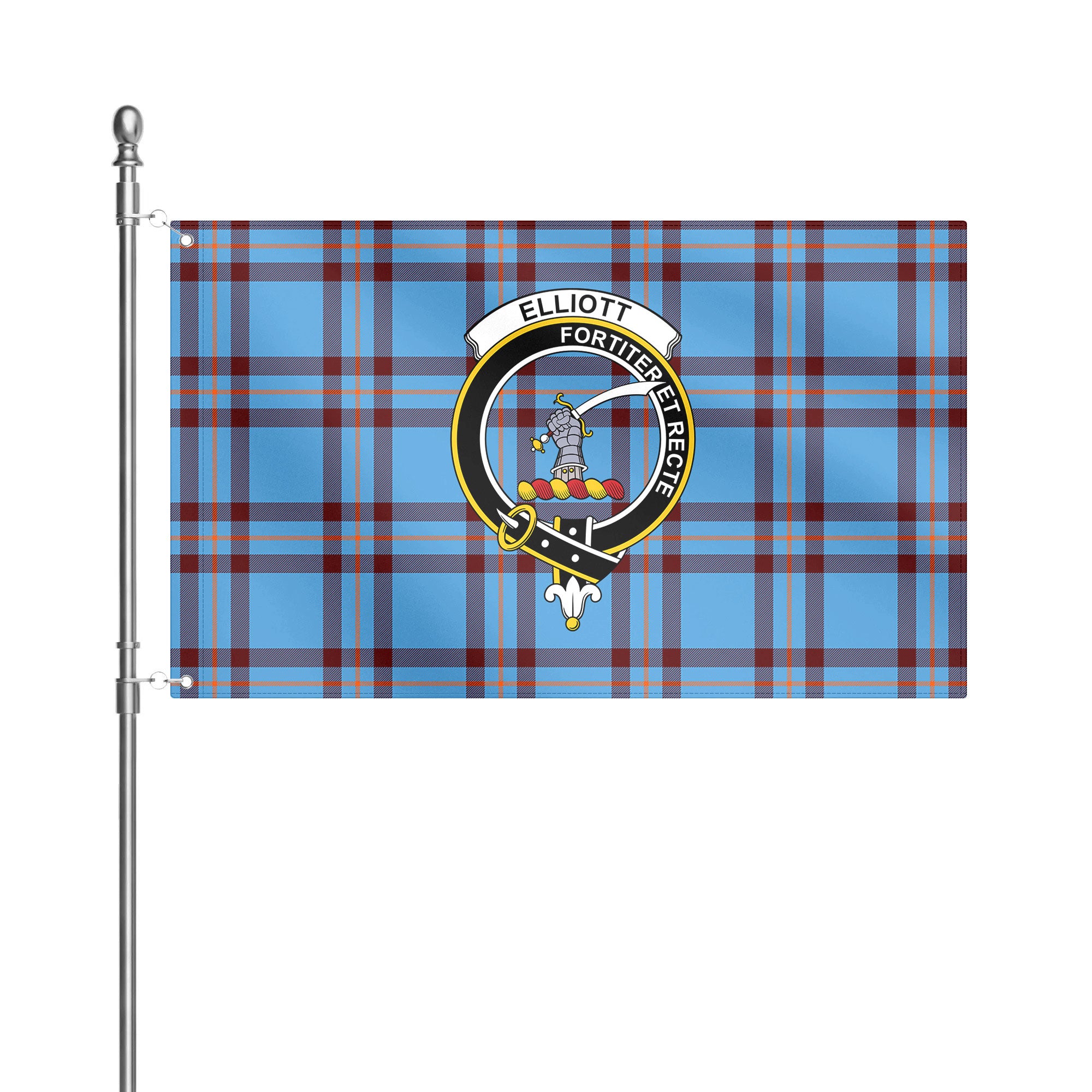 Elliott Ancient Tartan Crest House Flag