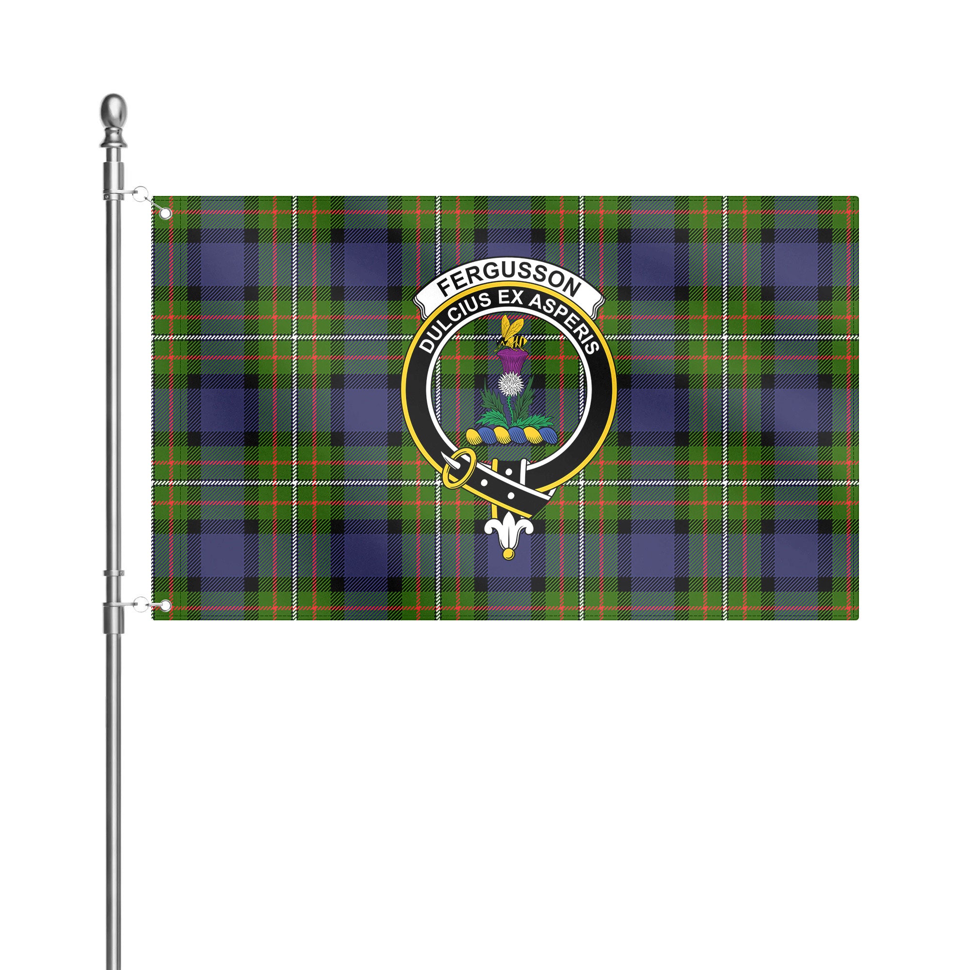 Fergusson Modern Tartan Crest House Flag