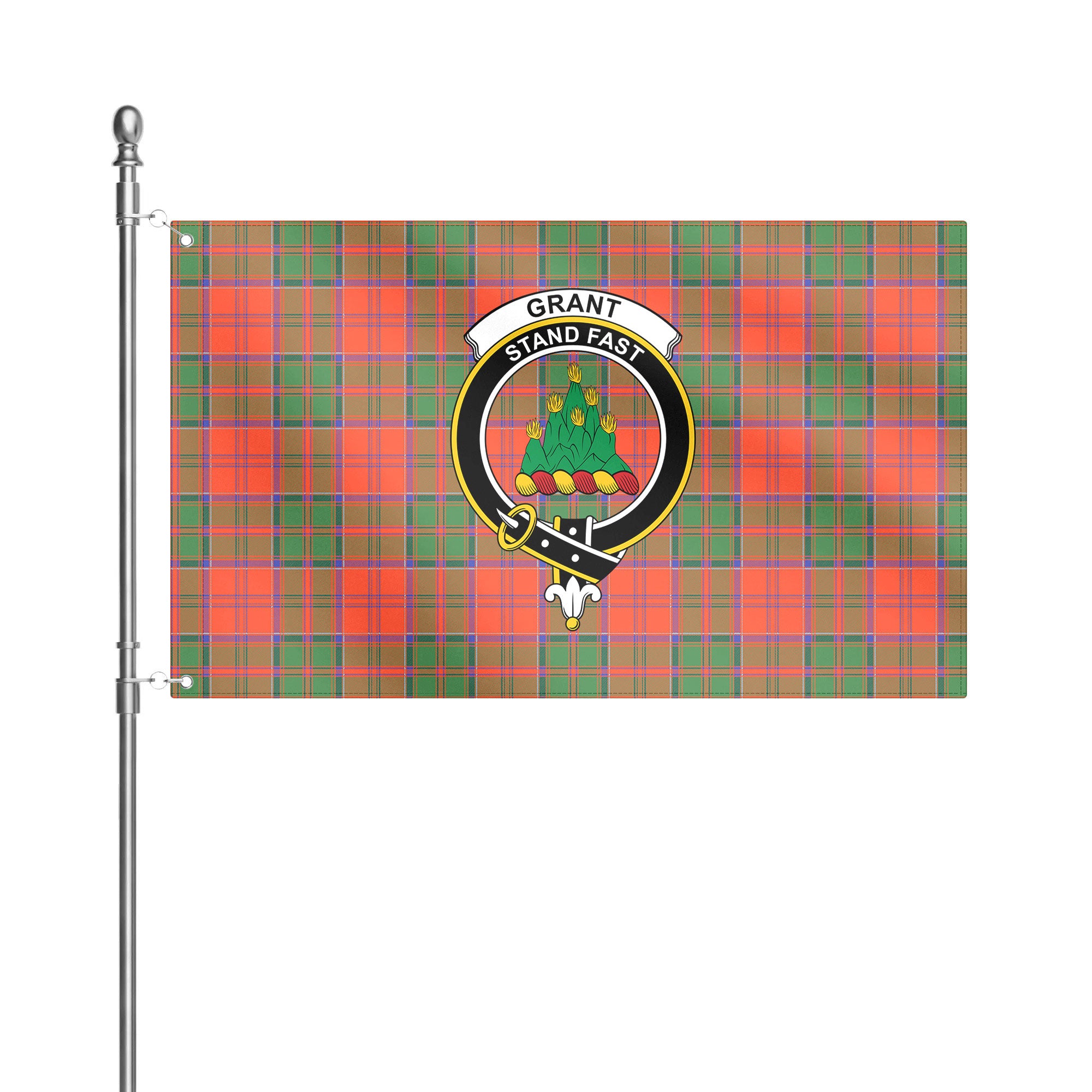 Grant Ancient Tartan Crest House Flag