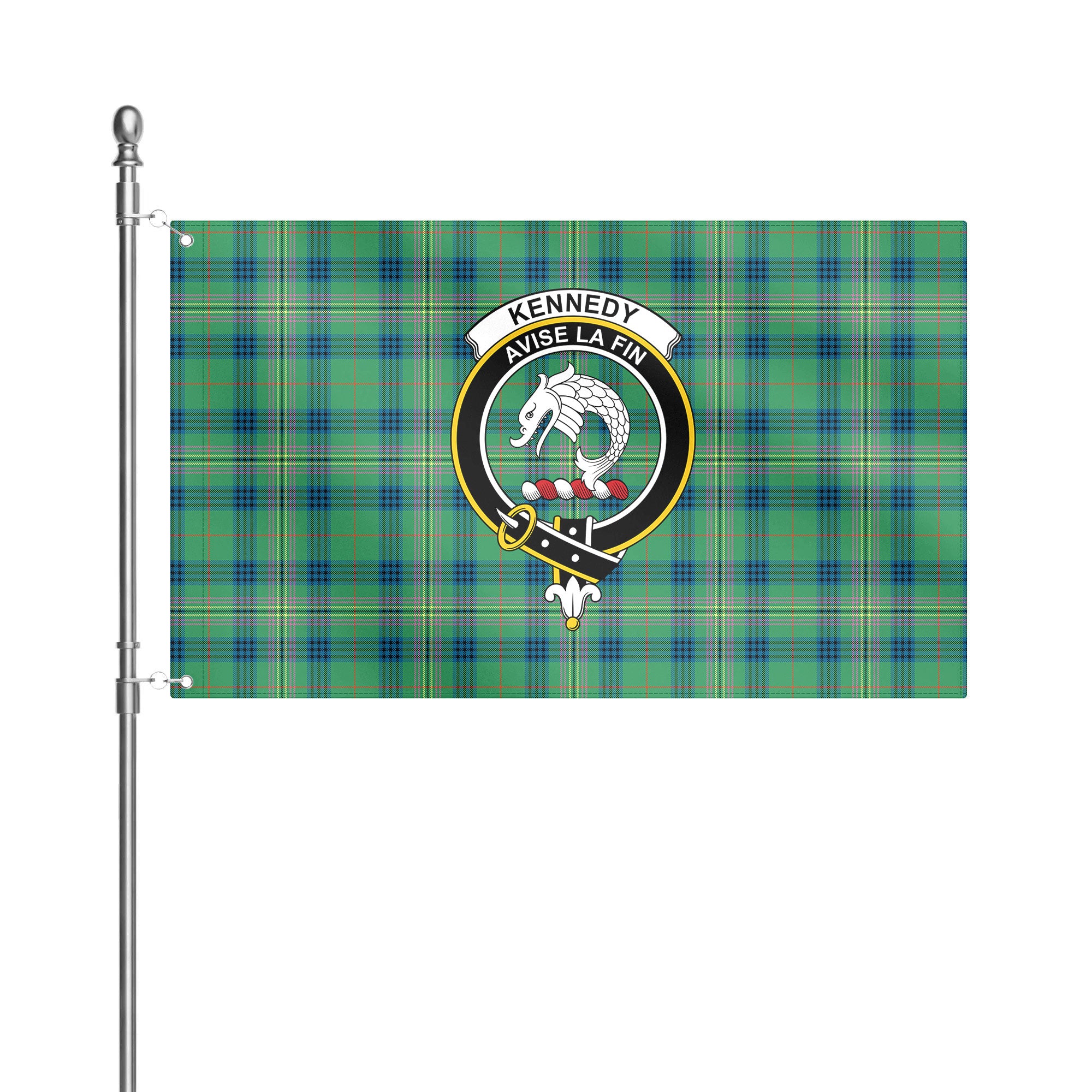Kennedy Ancient Tartan Crest House Flag