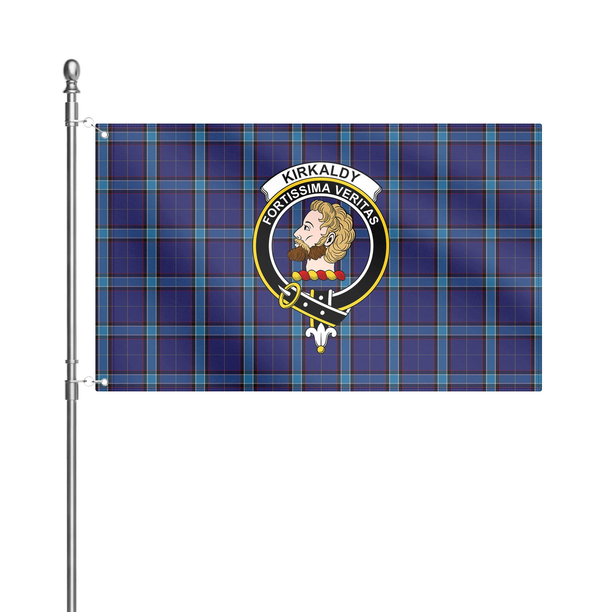 Kirkaldy Tartan Crest House Flag