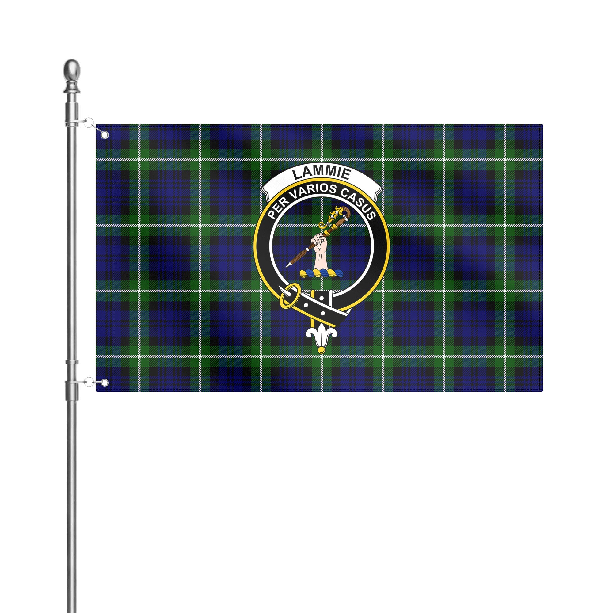 Lammie Tartan Crest House Flag