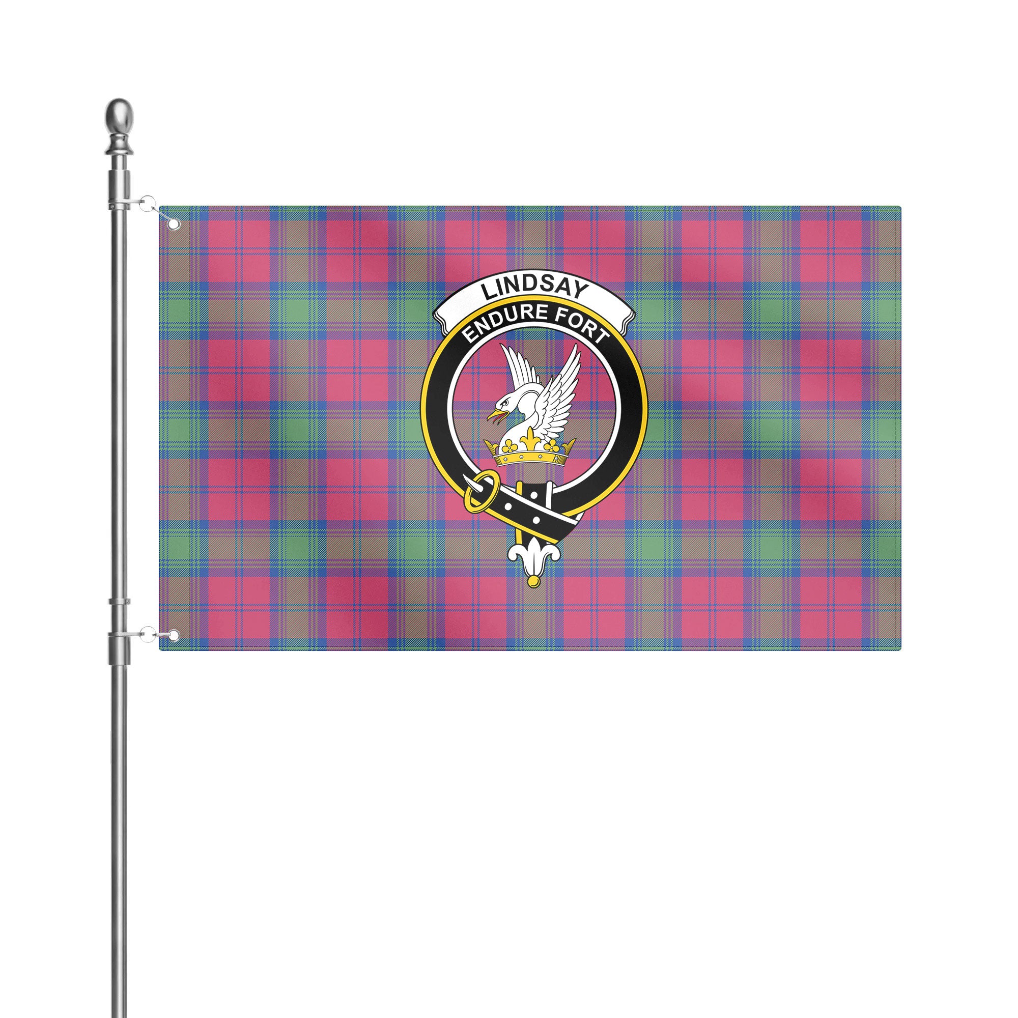 Lindsay Ancient Tartan Crest House Flag