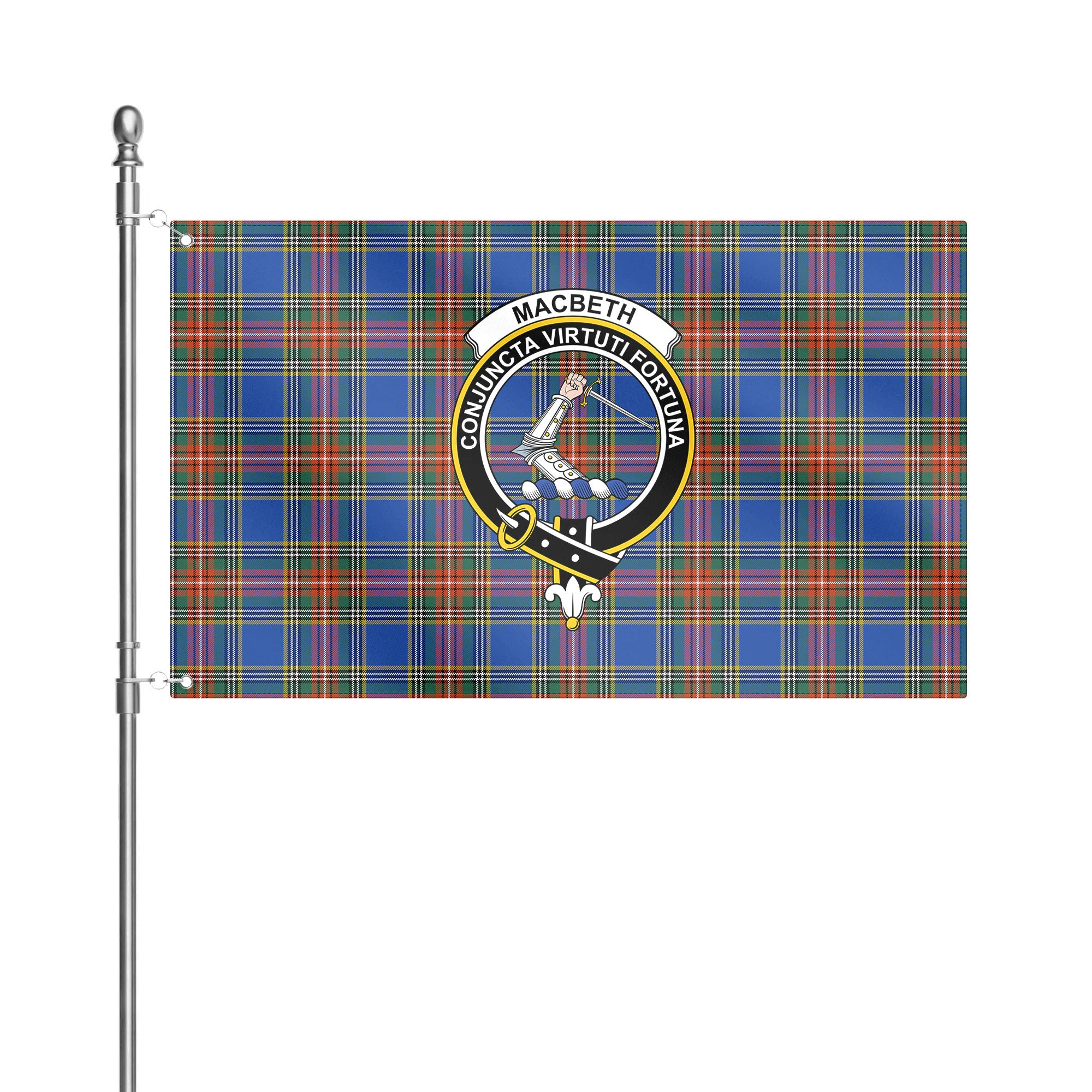 MacBeth Ancient Tartan Crest House Flag