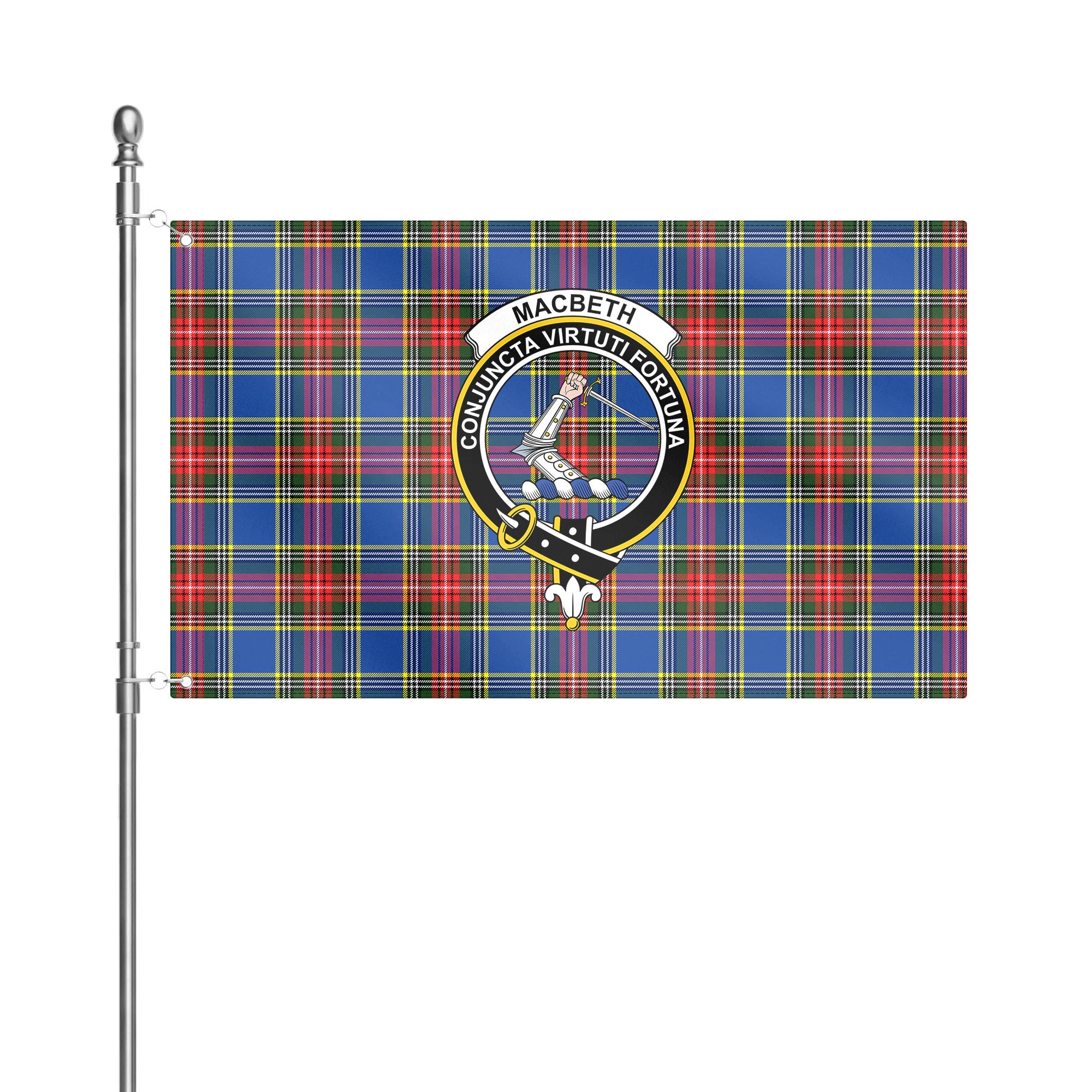 MacBeth Modern Tartan Crest House Flag