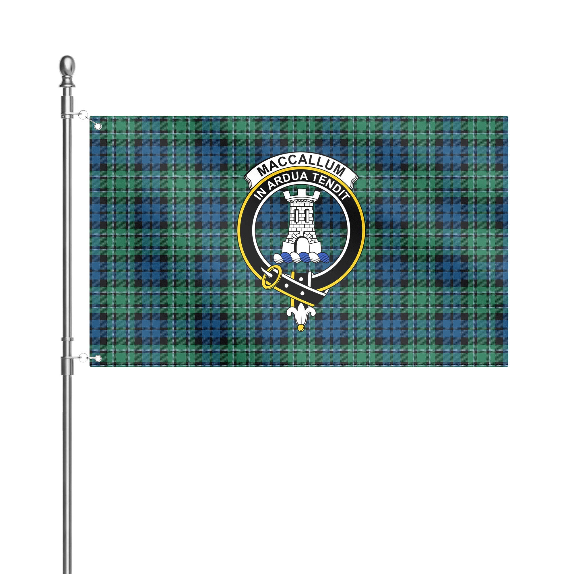 MacCallum Ancient Tartan Crest House Flag