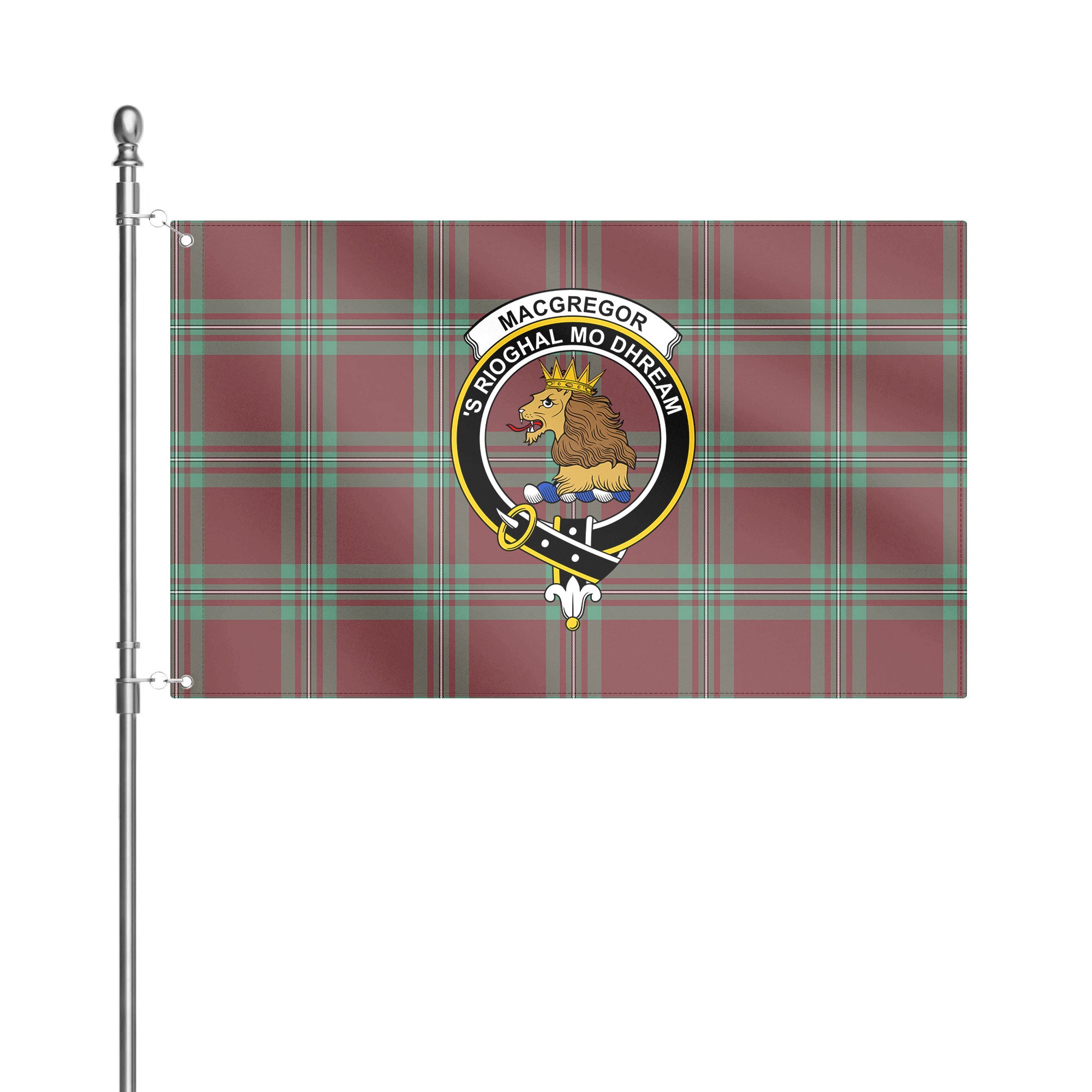 MacGregor Hunting Ancient Tartan Crest House Flag