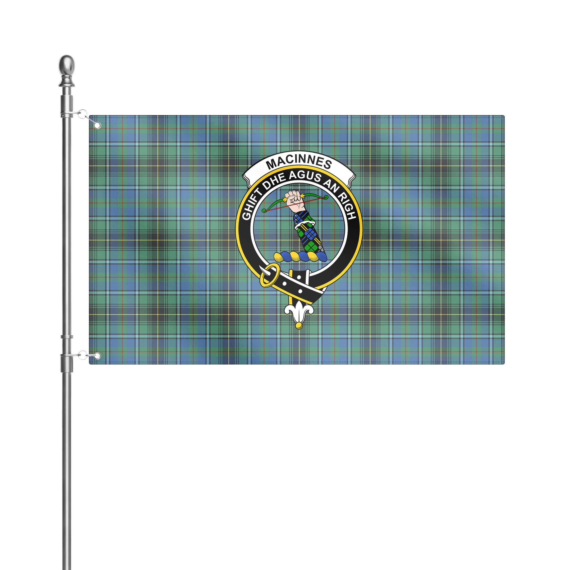 MacInnes Ancient Tartan Crest House Flag