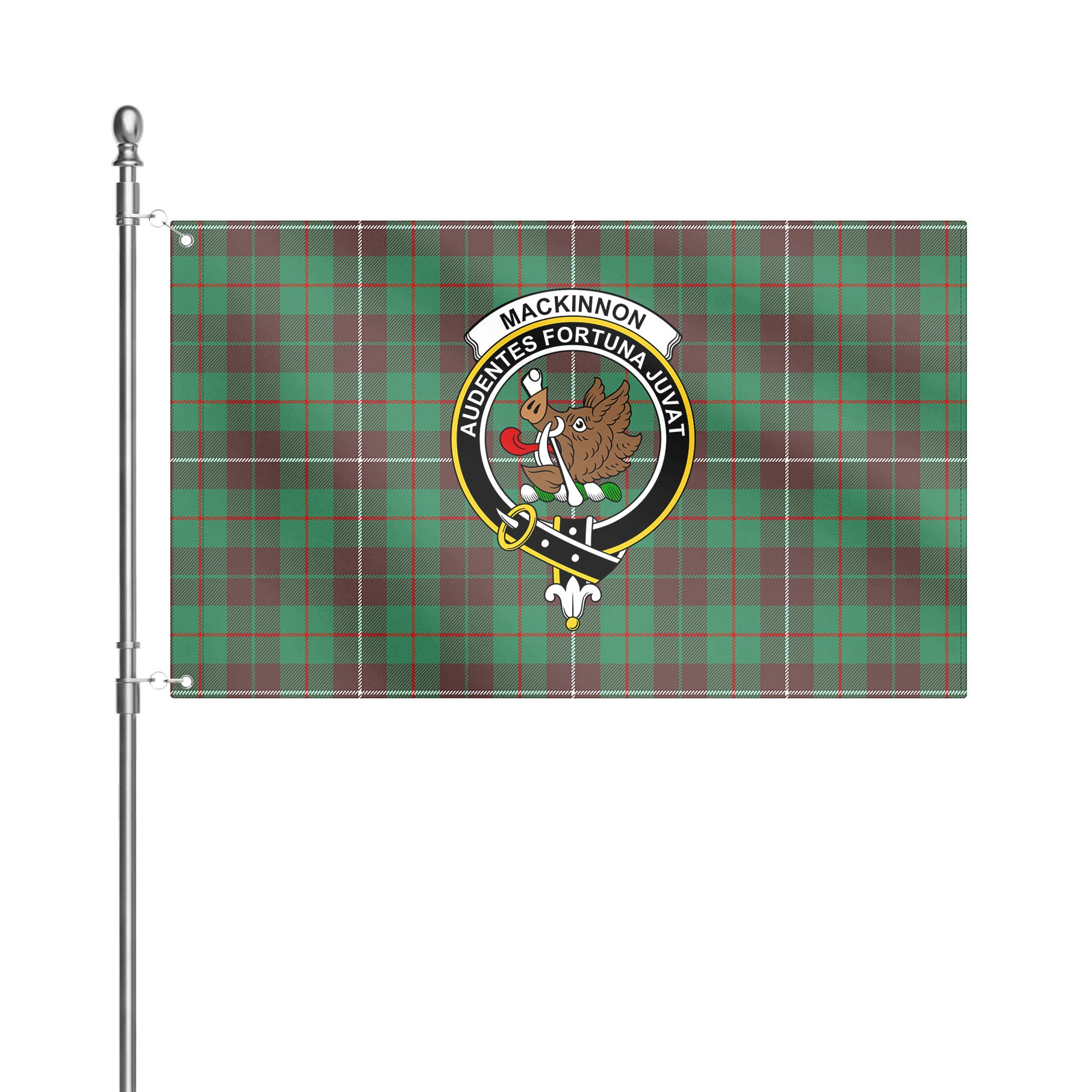 MacKinnon Hunting Ancient Tartan Crest House Flag