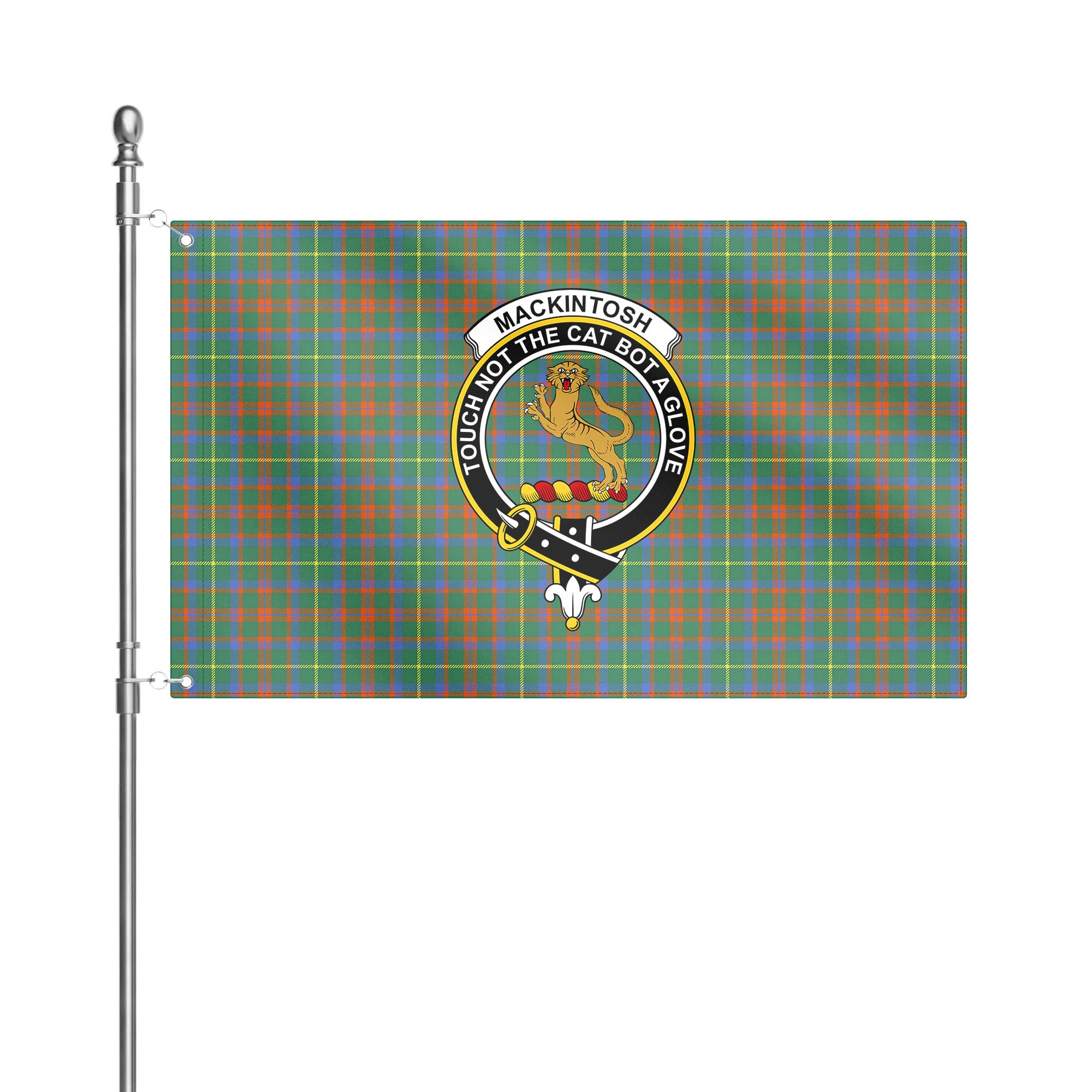 MacKintosh Hunting Ancient Tartan Crest House Flag