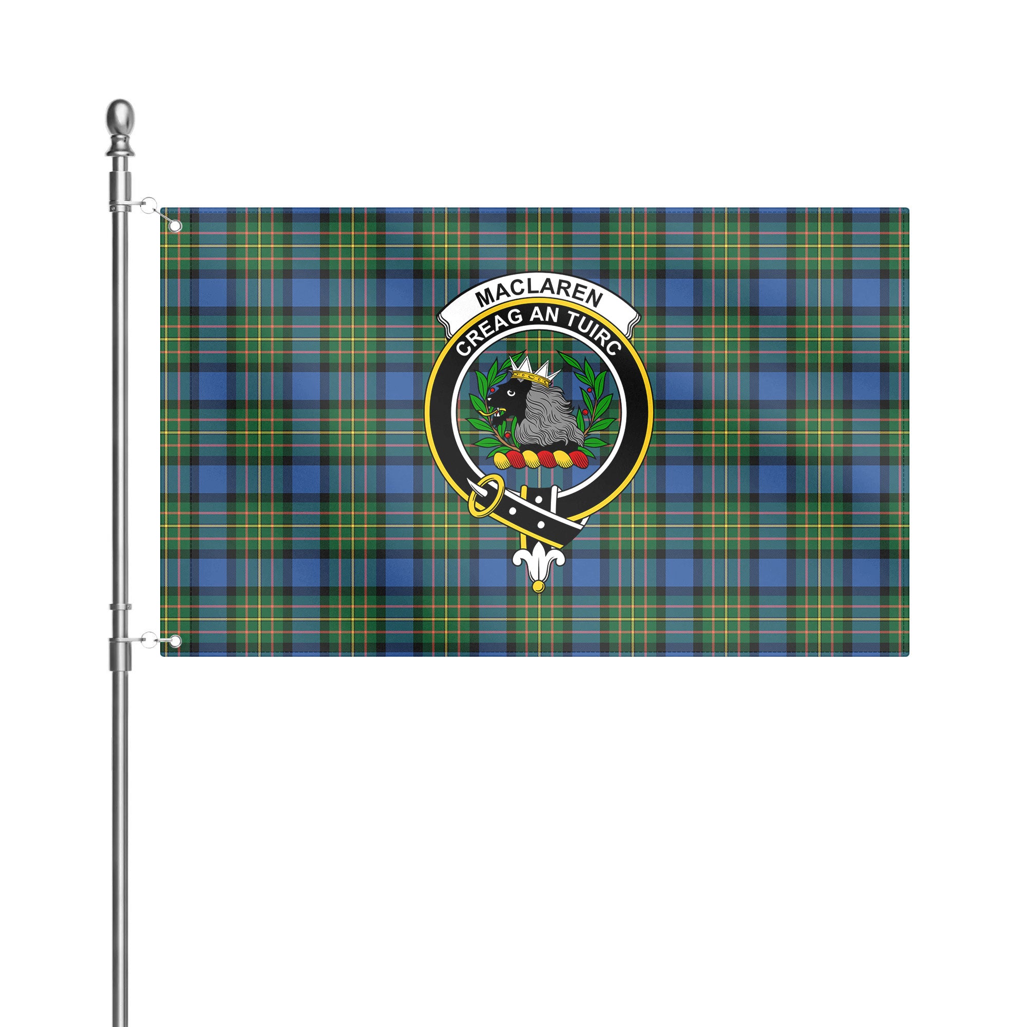 MacLaren Ancient Tartan Crest House Flag