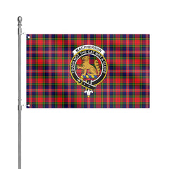 MacPherson Modern Tartan Crest House Flag