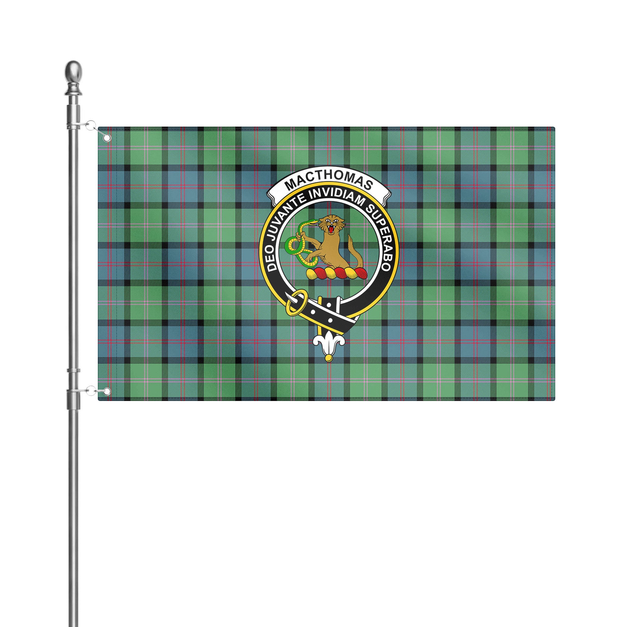 MacThomas Ancient Tartan Crest House Flag