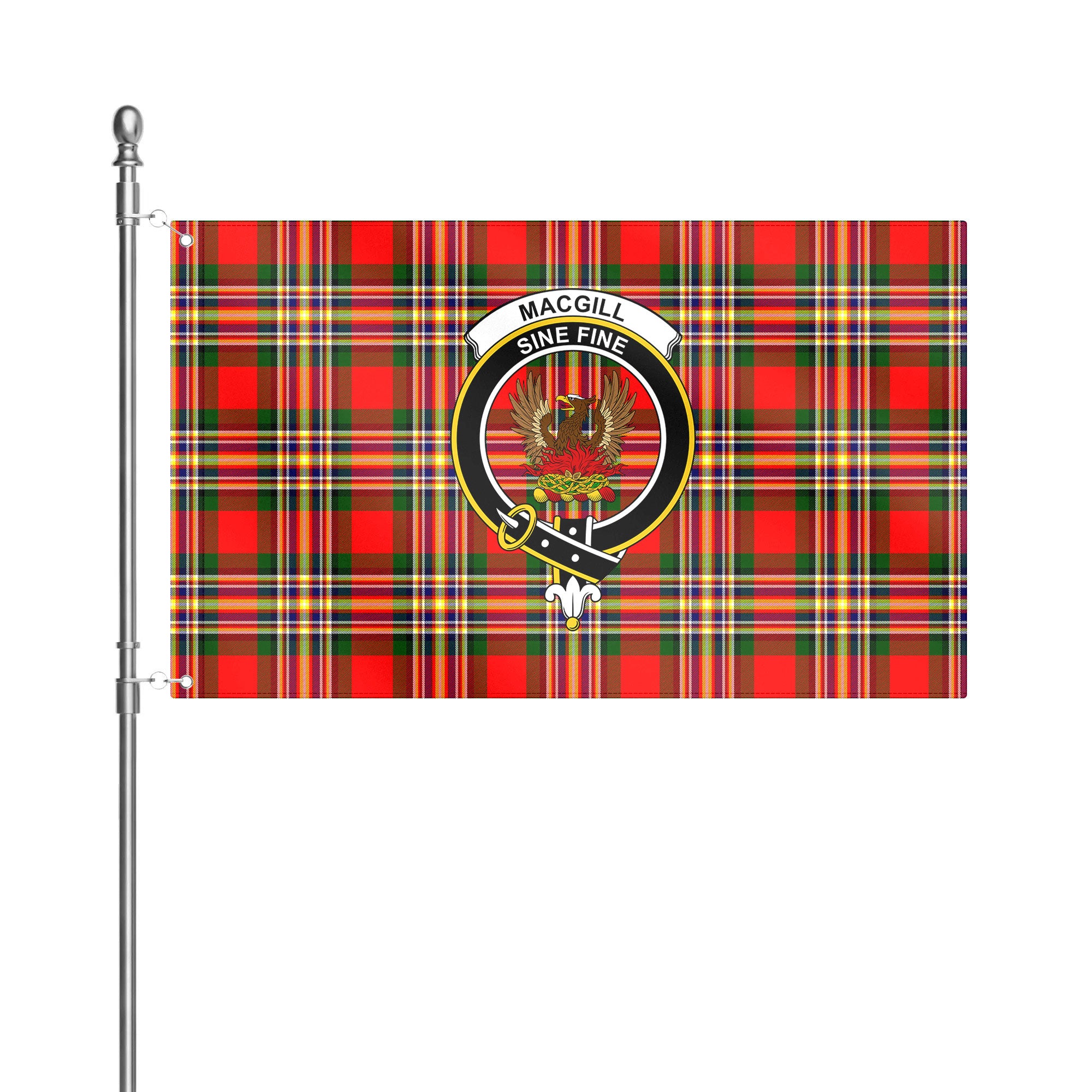 Makgill Tartan Crest House Flag