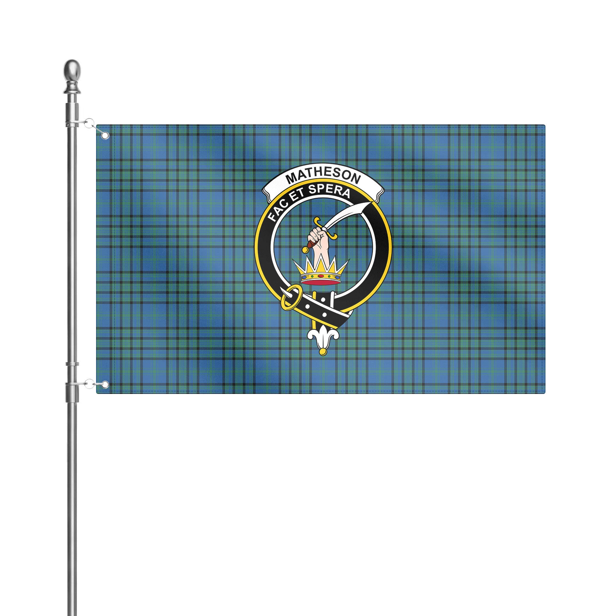 Matheson Hunting Ancient Tartan Crest House Flag