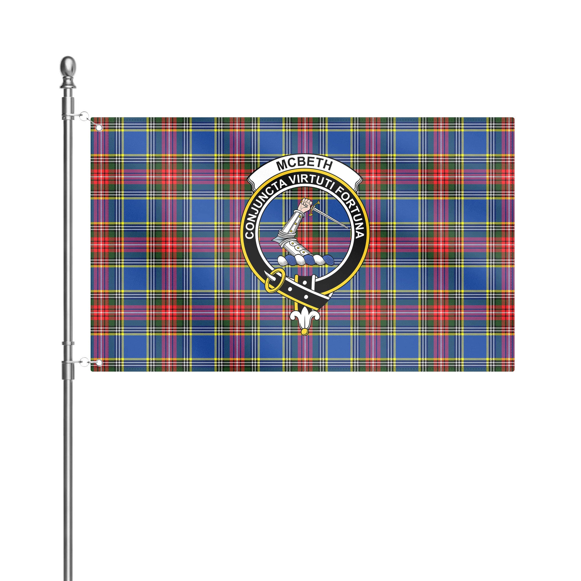 McBeth Modern Tartan Crest House Flag
