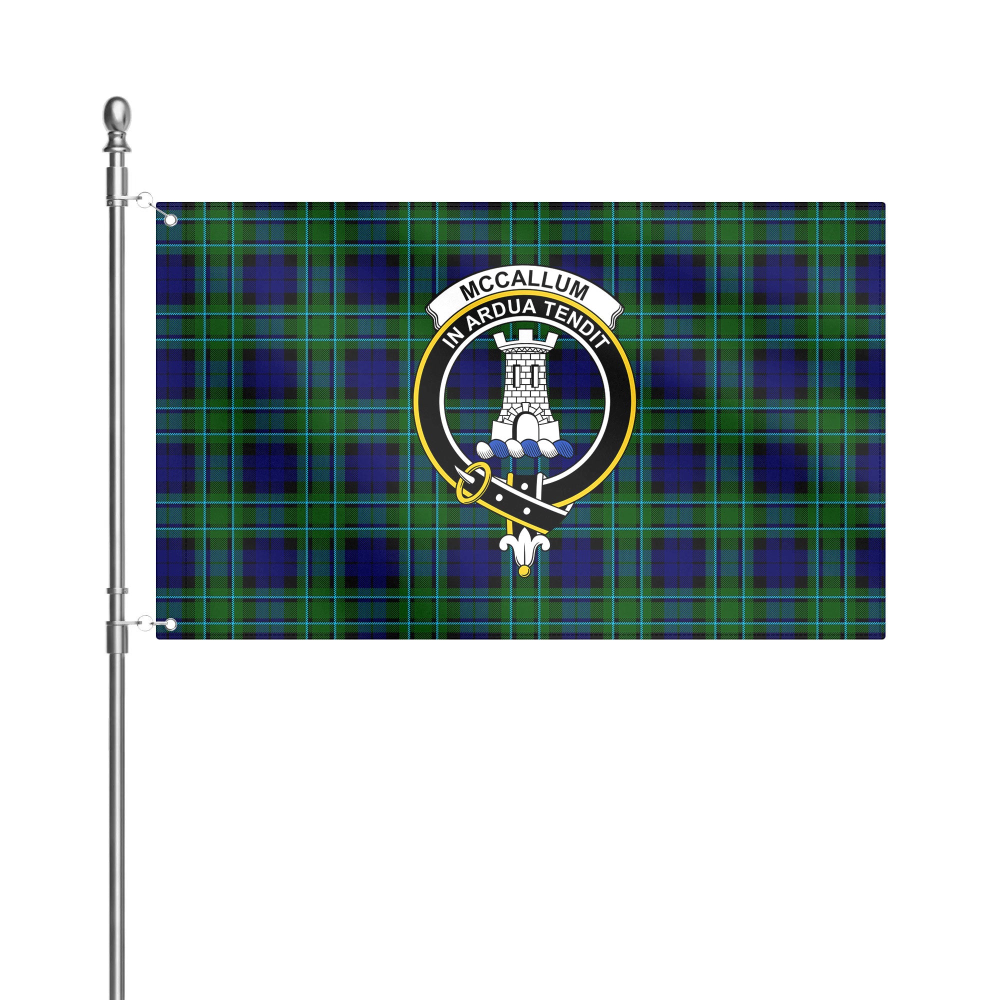 McCallum Modern Tartan Crest House Flag