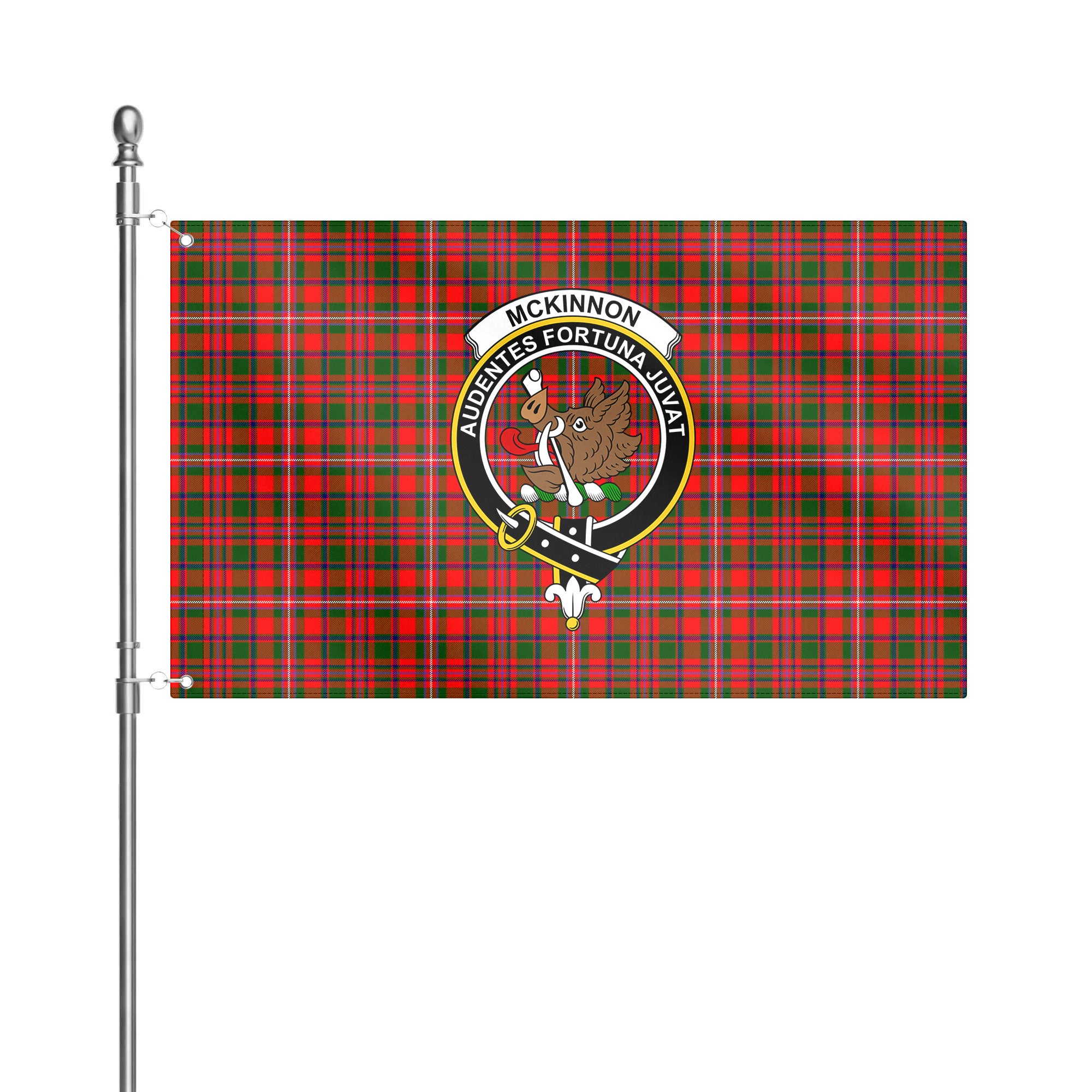 McKinnon Modern Tartan Crest House Flag