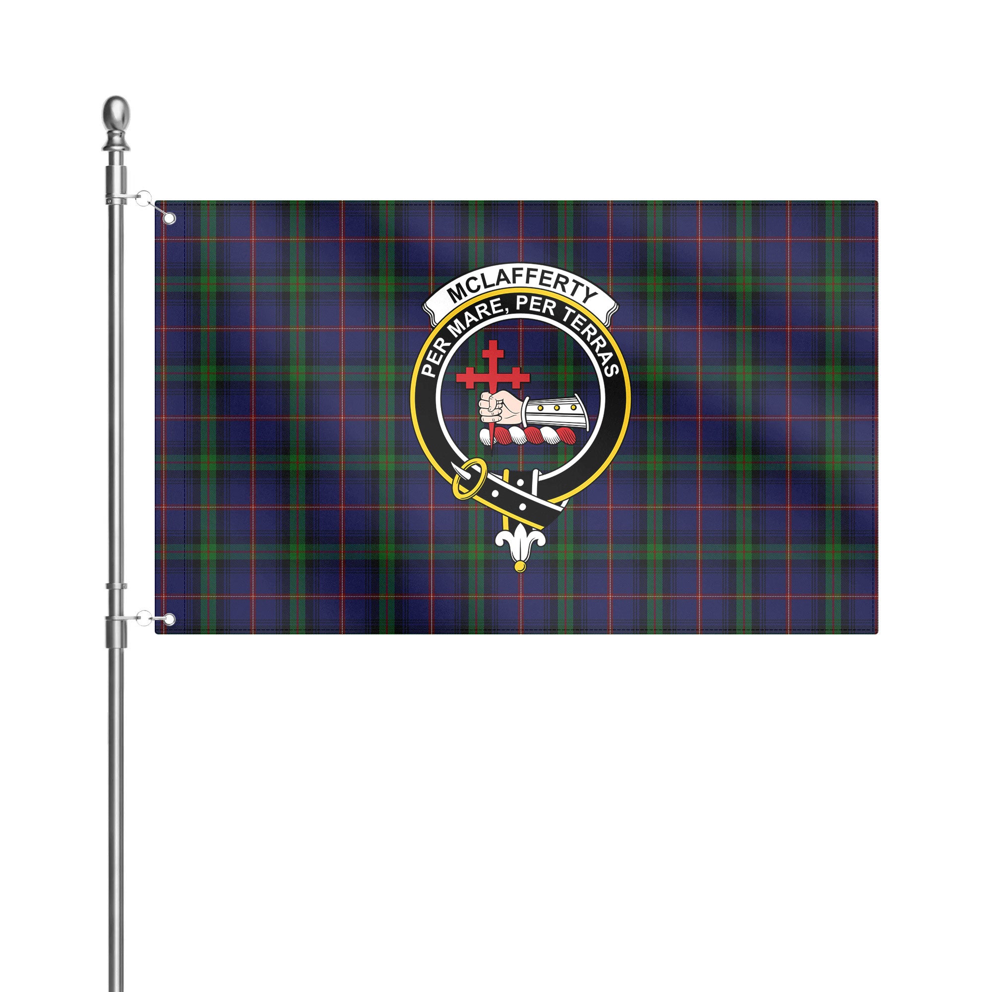 McLafferty Tartan Crest House Flag