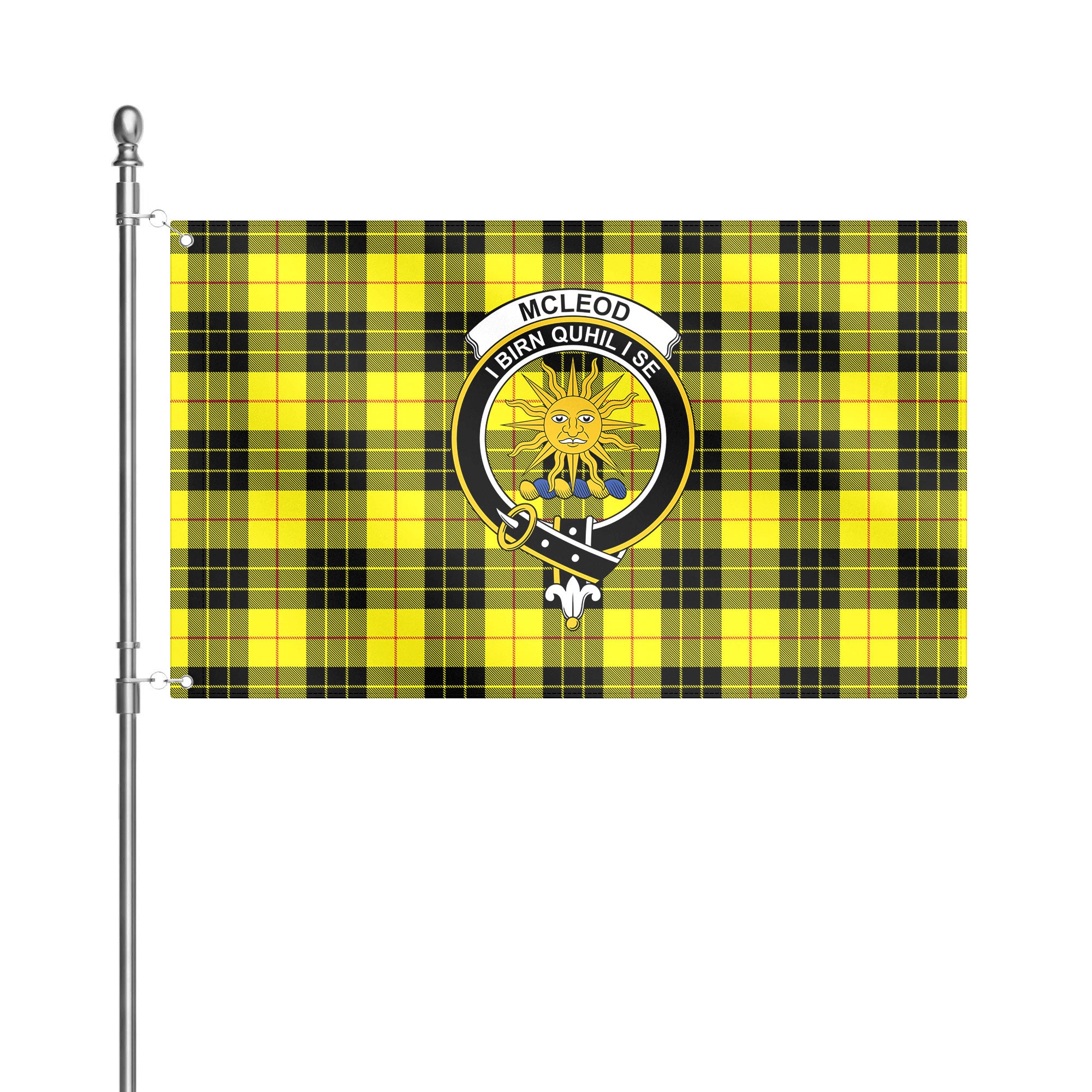 McLeod of Lewis Modern Tartan Crest House Flag