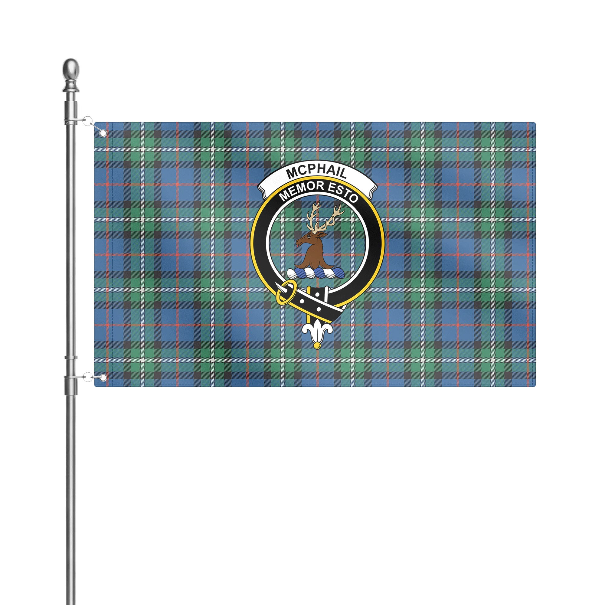 McPhail Hunting Ancient Tartan Crest House Flag