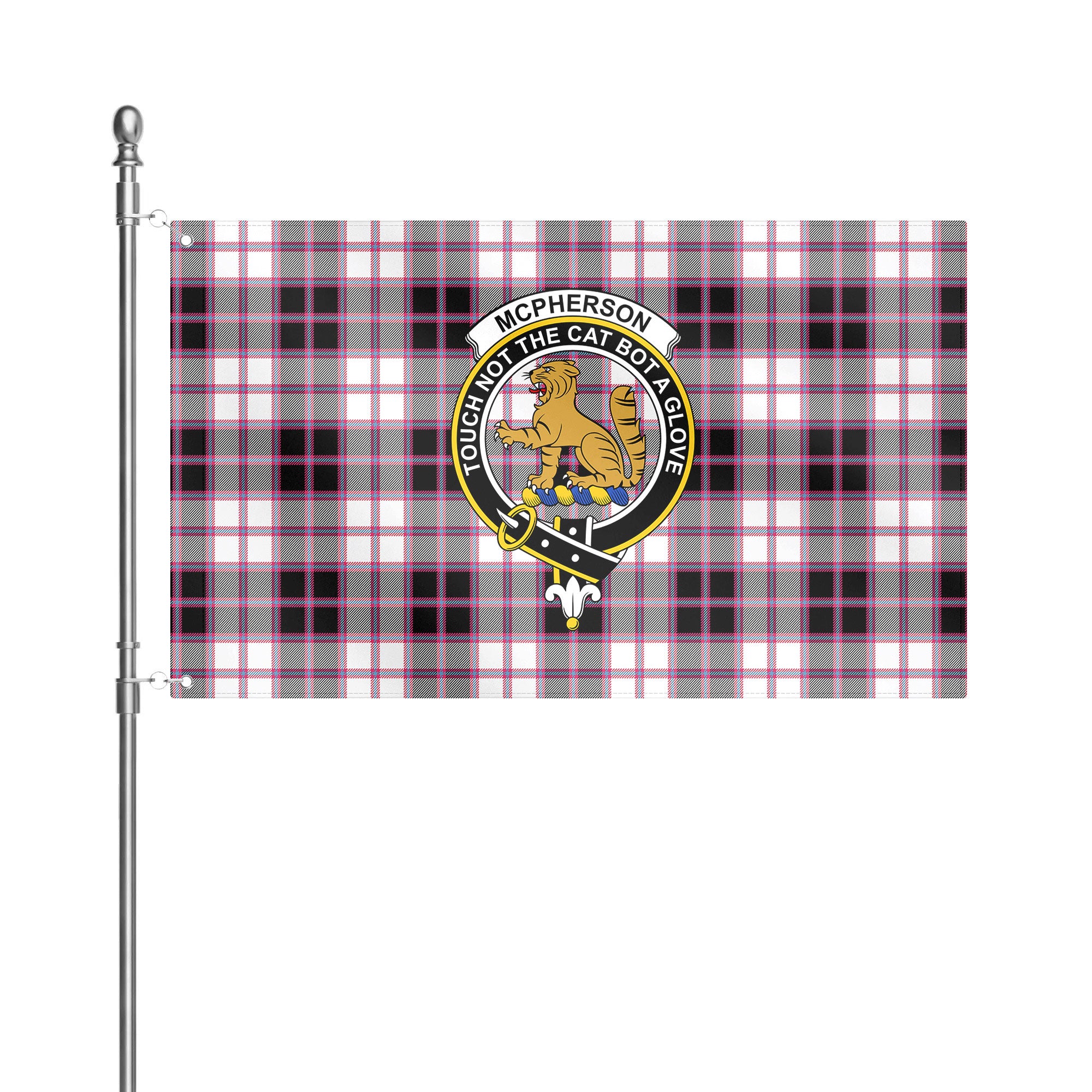 McPherson Hunting Modern Tartan Crest House Flag