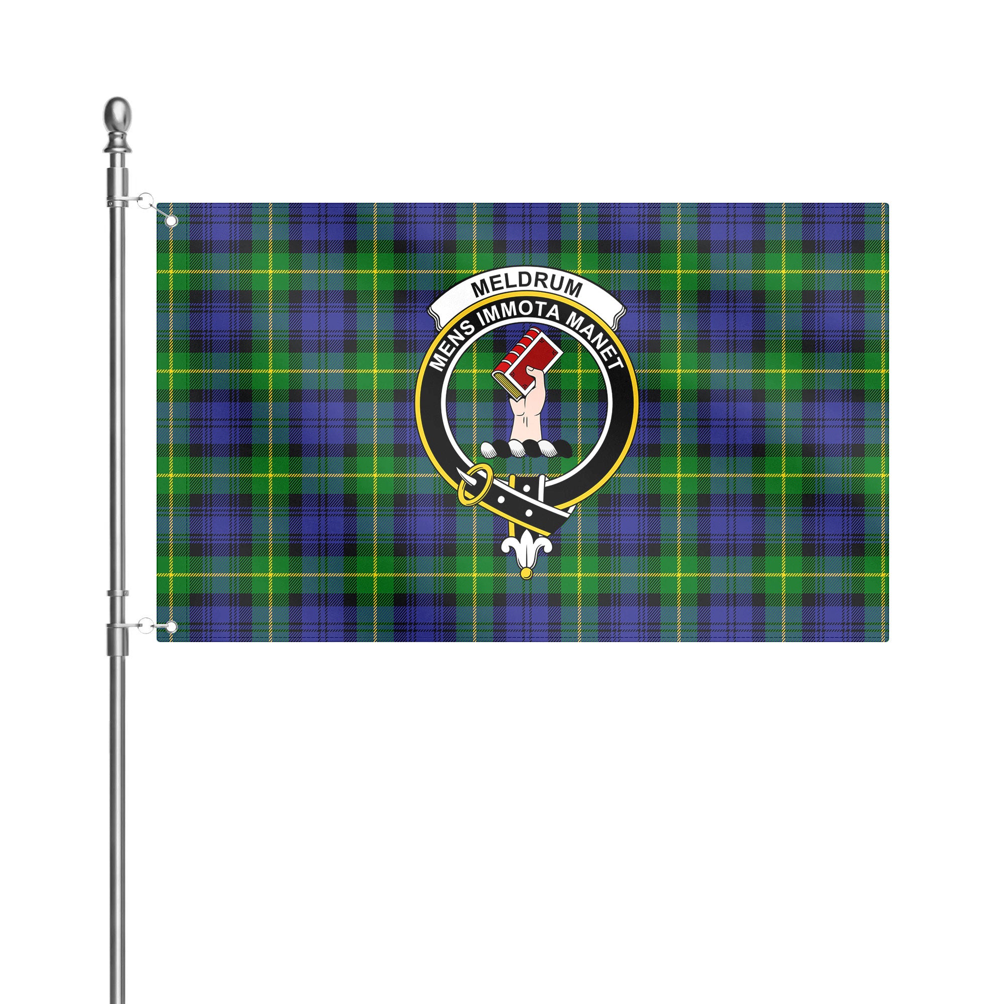 Meldrum Tartan Crest House Flag