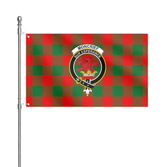 Moncrief Tartan Crest House Flag