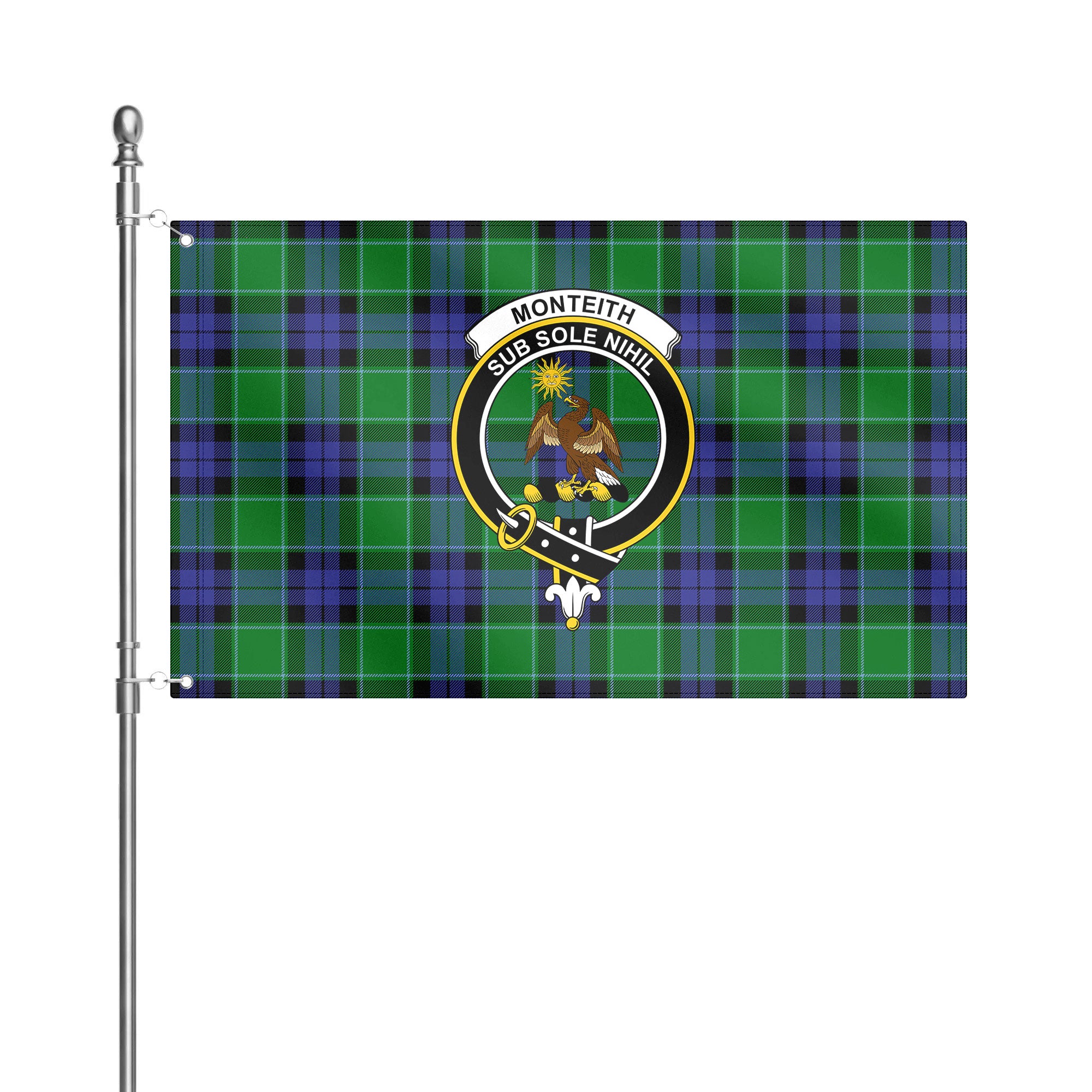 Monteith Tartan Crest House Flag