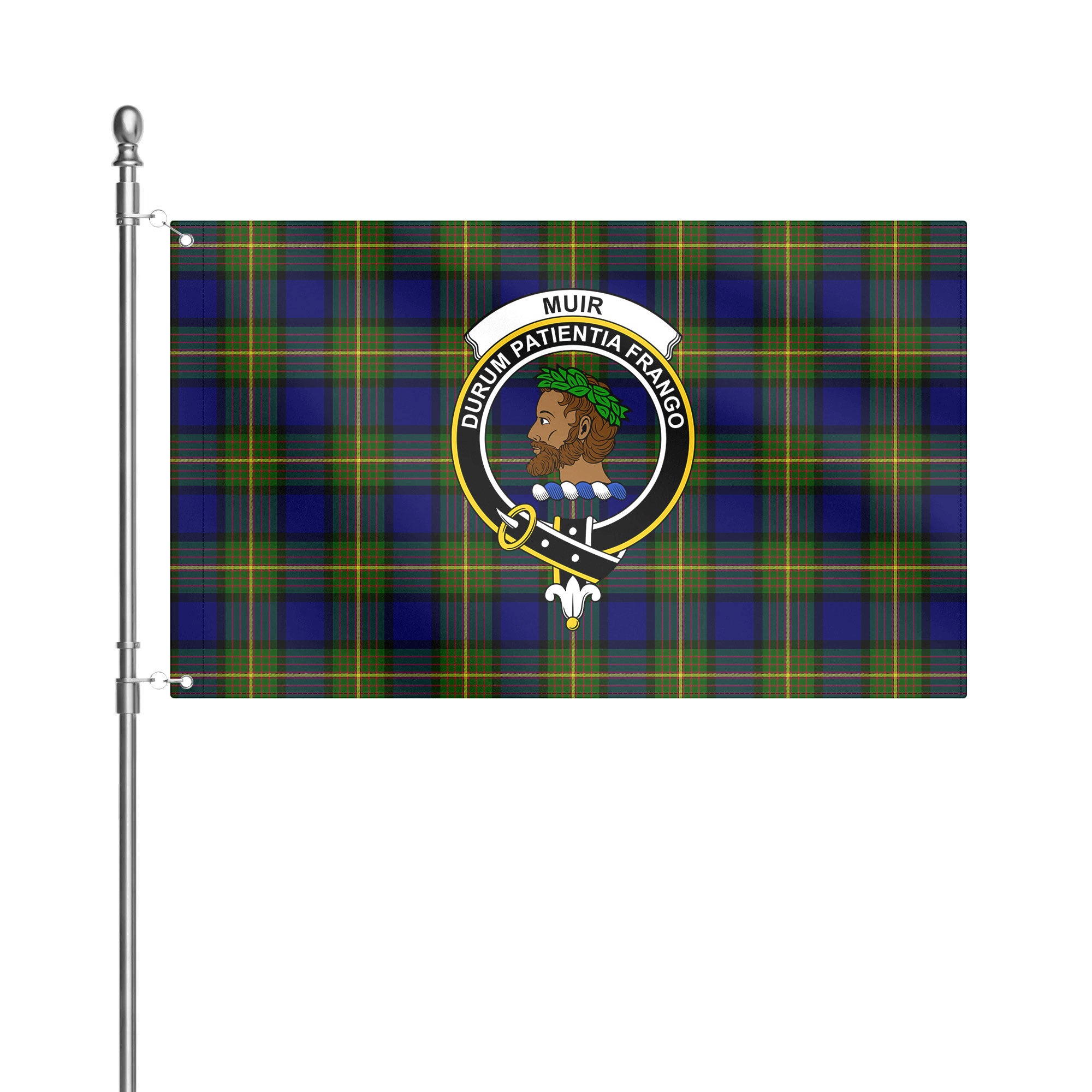 Muir Tartan Crest House Flag