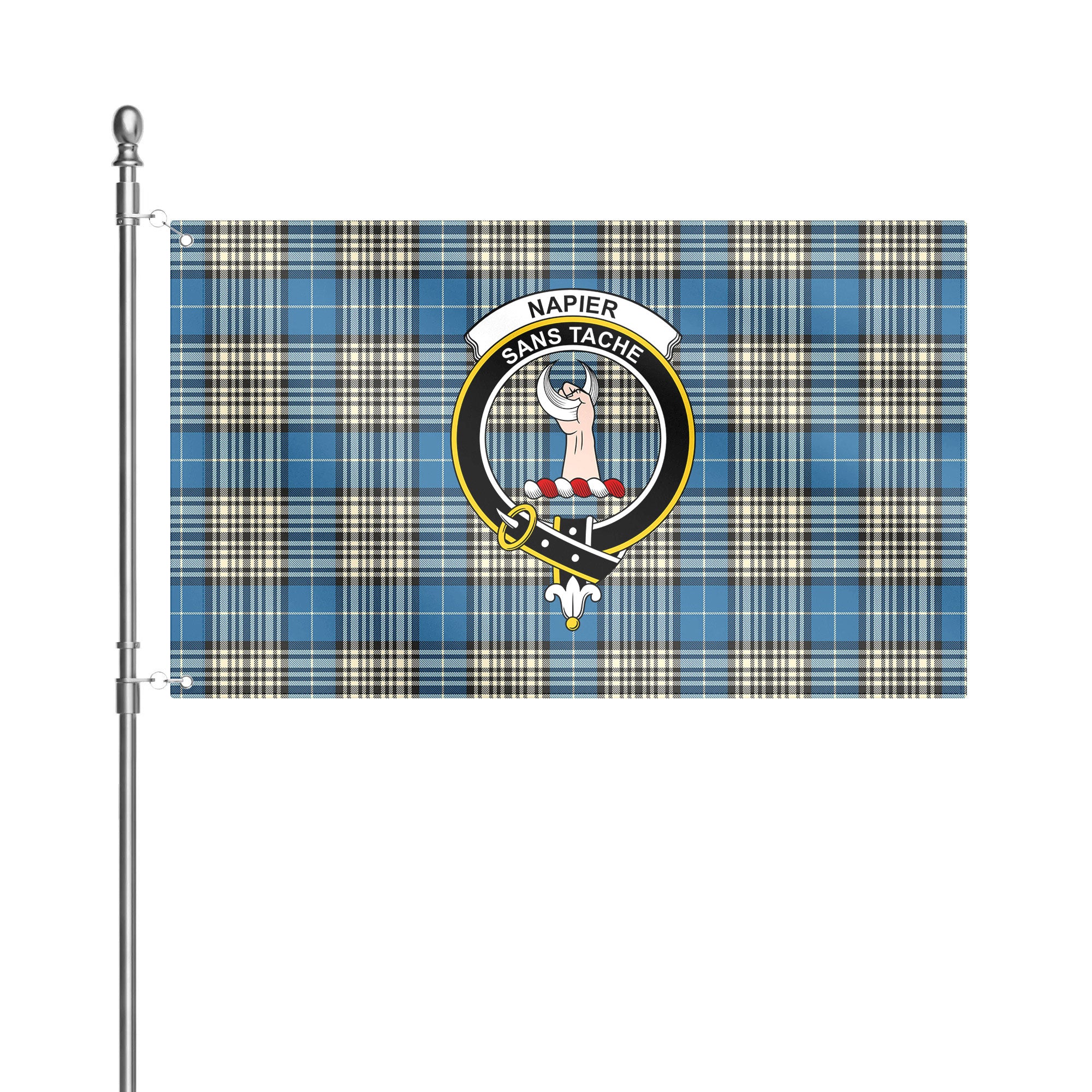 Napier Ancient Tartan Crest House Flag