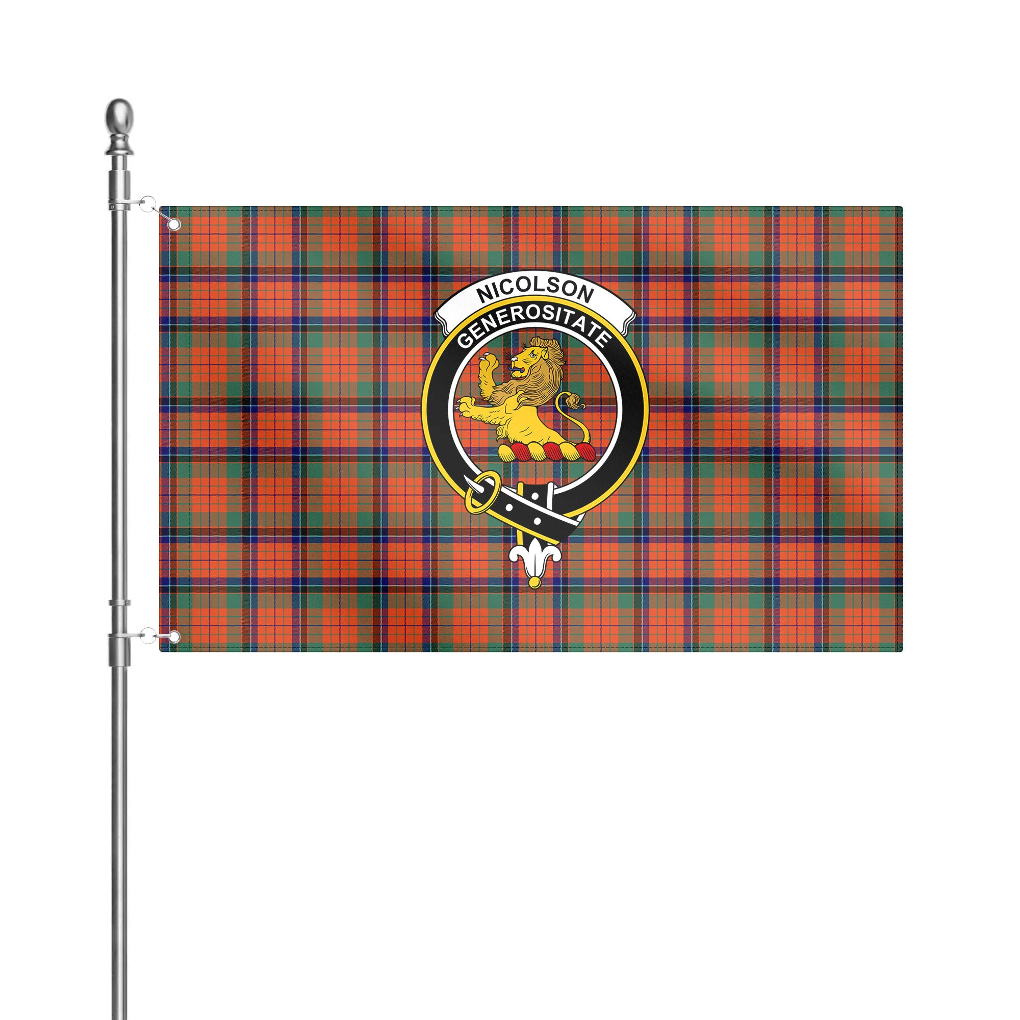 Nicolson Ancient Tartan Crest House Flag