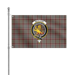 Nicolson Hunting Weathered Tartan Crest House Flag