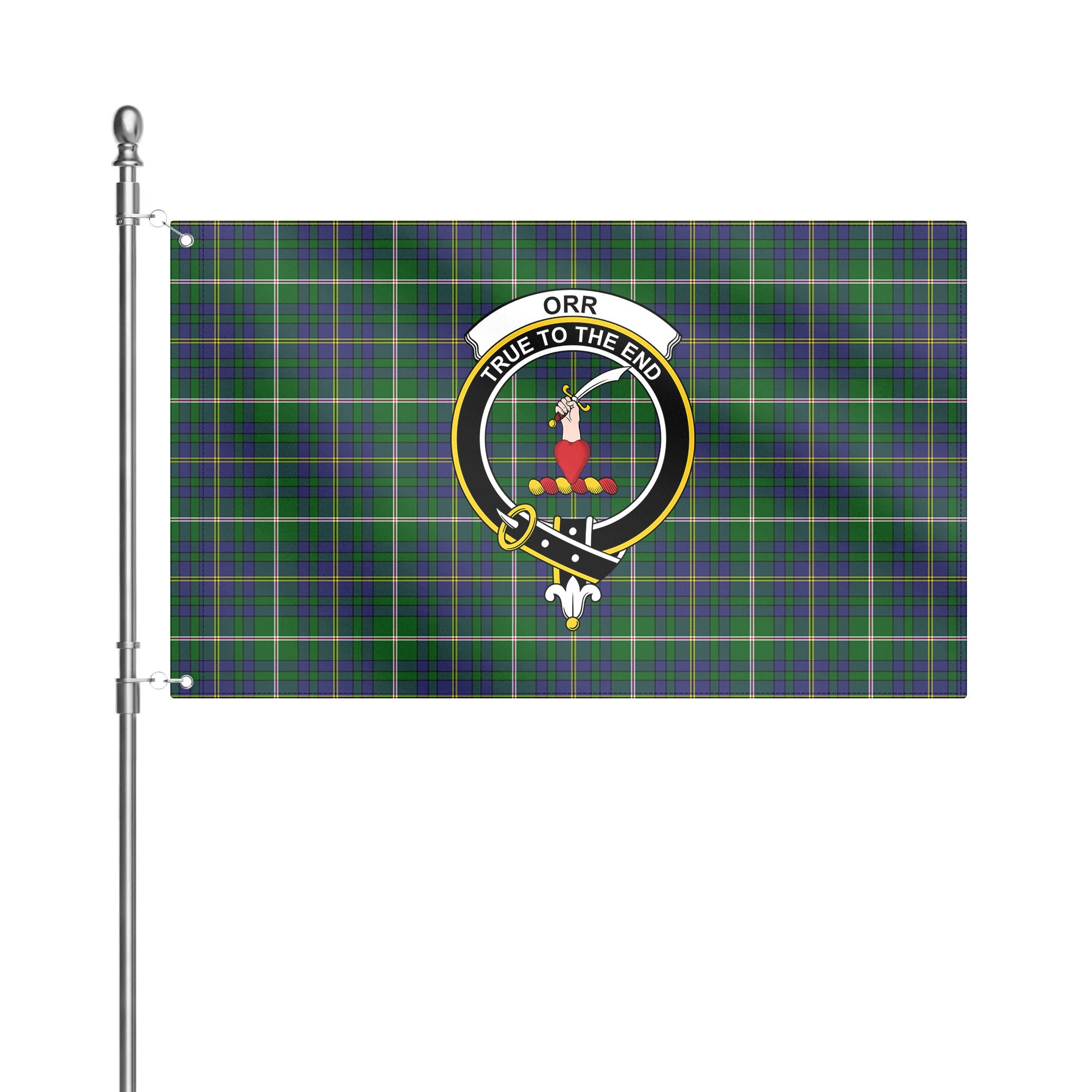 Orr Tartan Crest House Flag